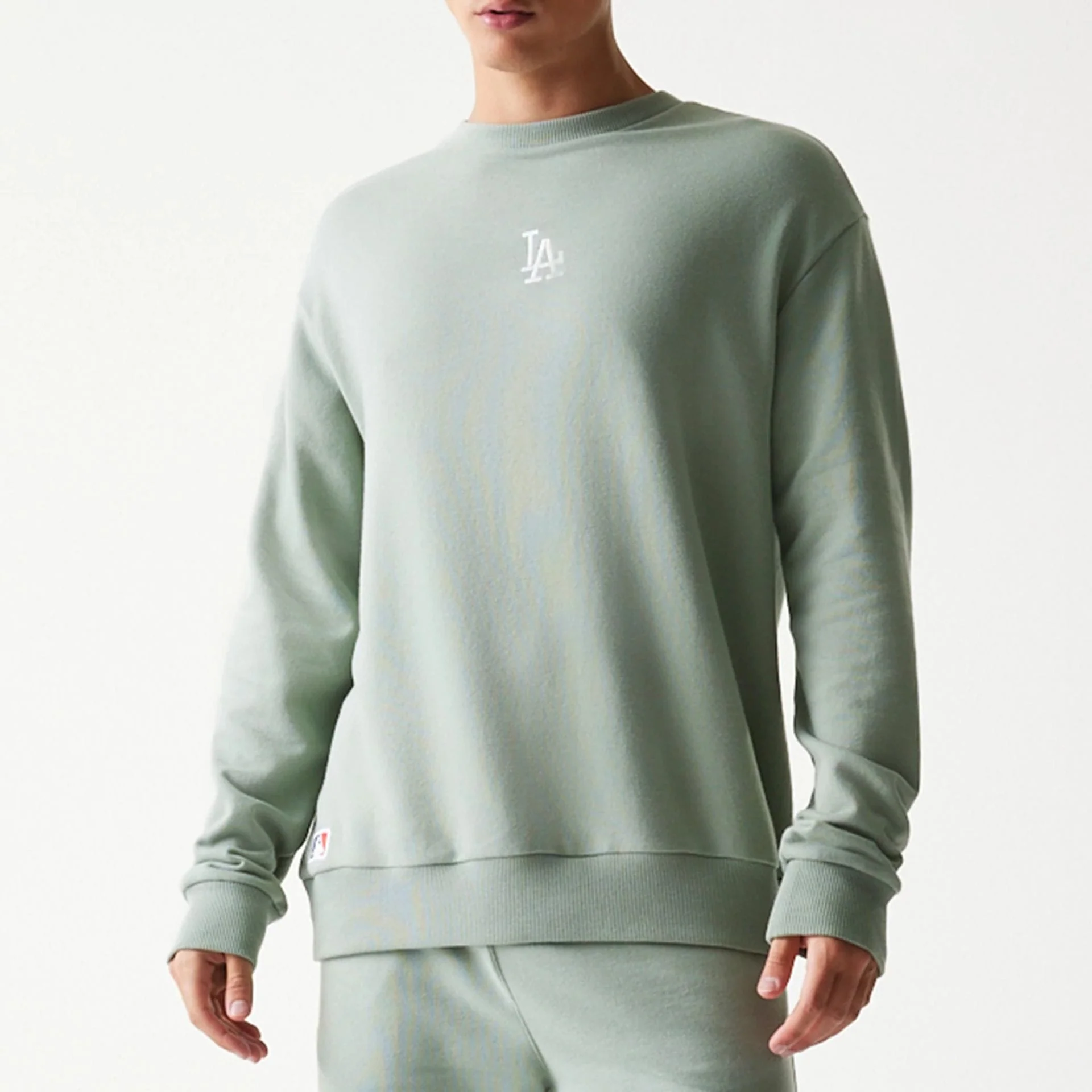 LA Dodgers MLB Midi Pastel Green Oversized Crew Neck Sweater - Image 5