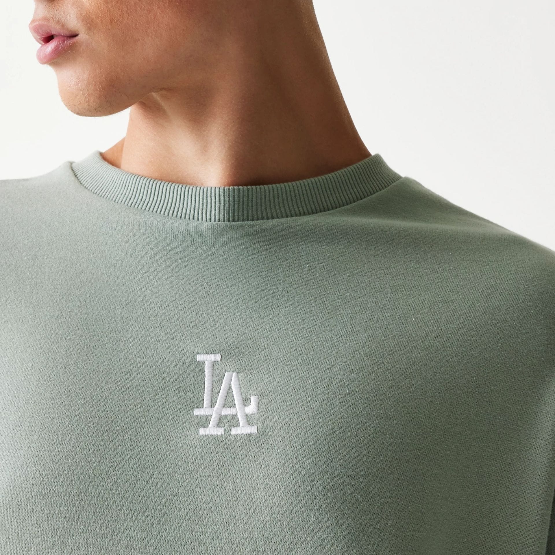 LA Dodgers MLB Midi Pastel Green Oversized Crew Neck Sweater - Image 6