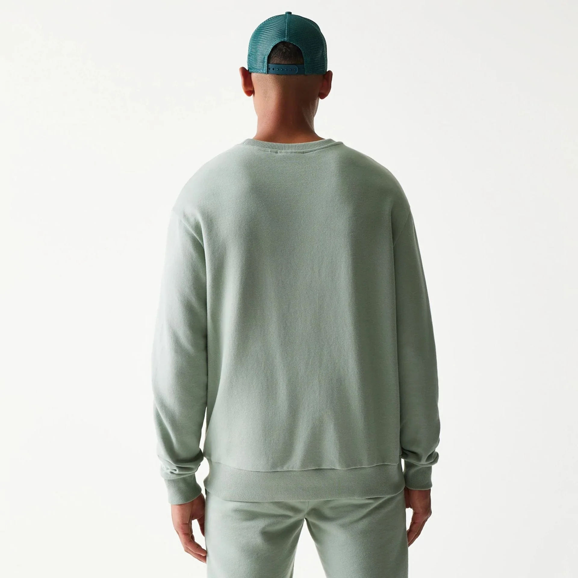 LA Dodgers MLB Midi Pastel Green Oversized Crew Neck Sweater - Image 2