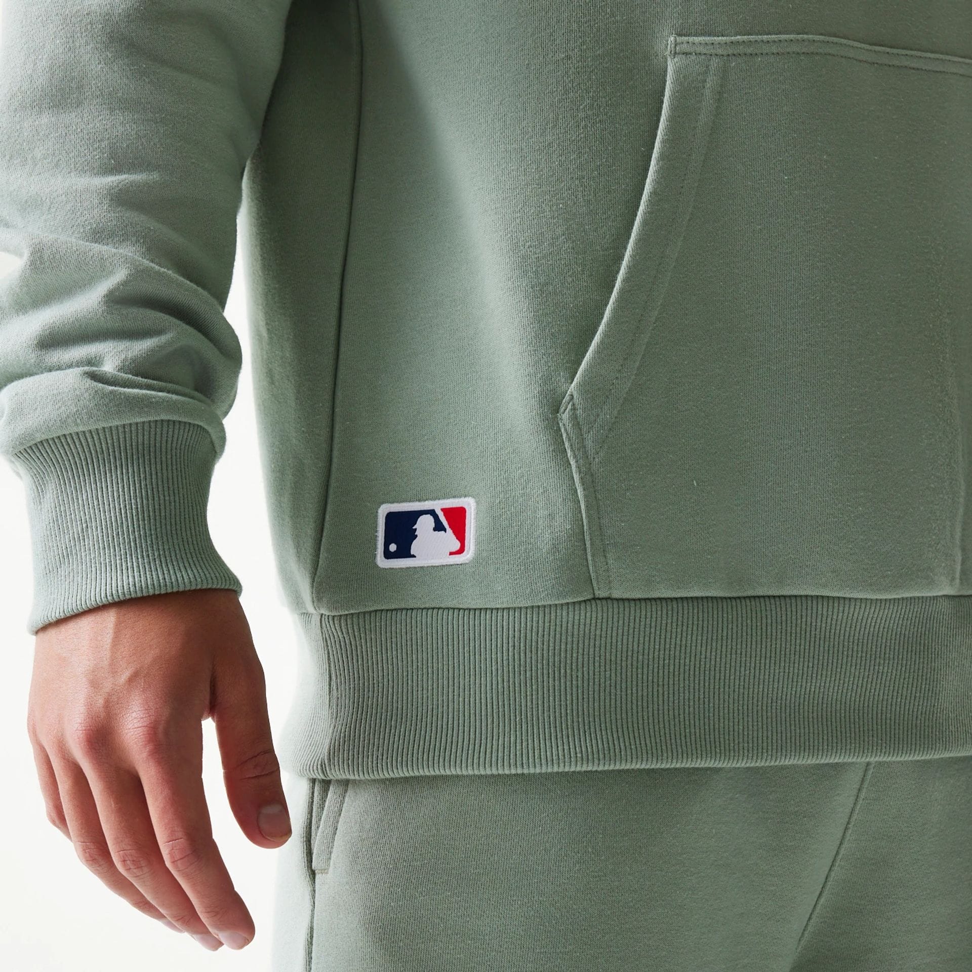 LA Dodgers MLB Midi Pastel Green Oversized Pullover Hoodie - Image 4