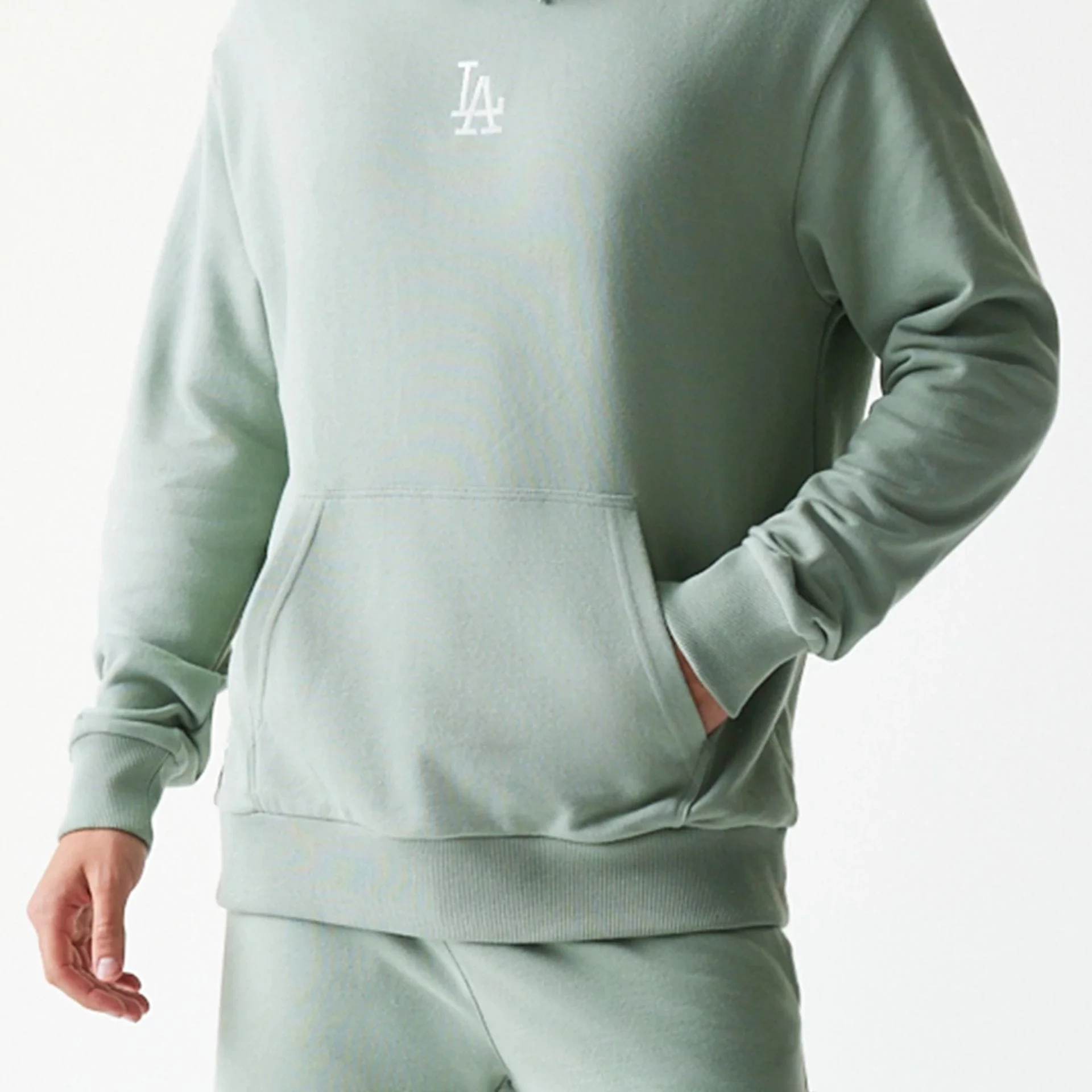 LA Dodgers MLB Midi Pastel Green Oversized Pullover Hoodie - Image 6