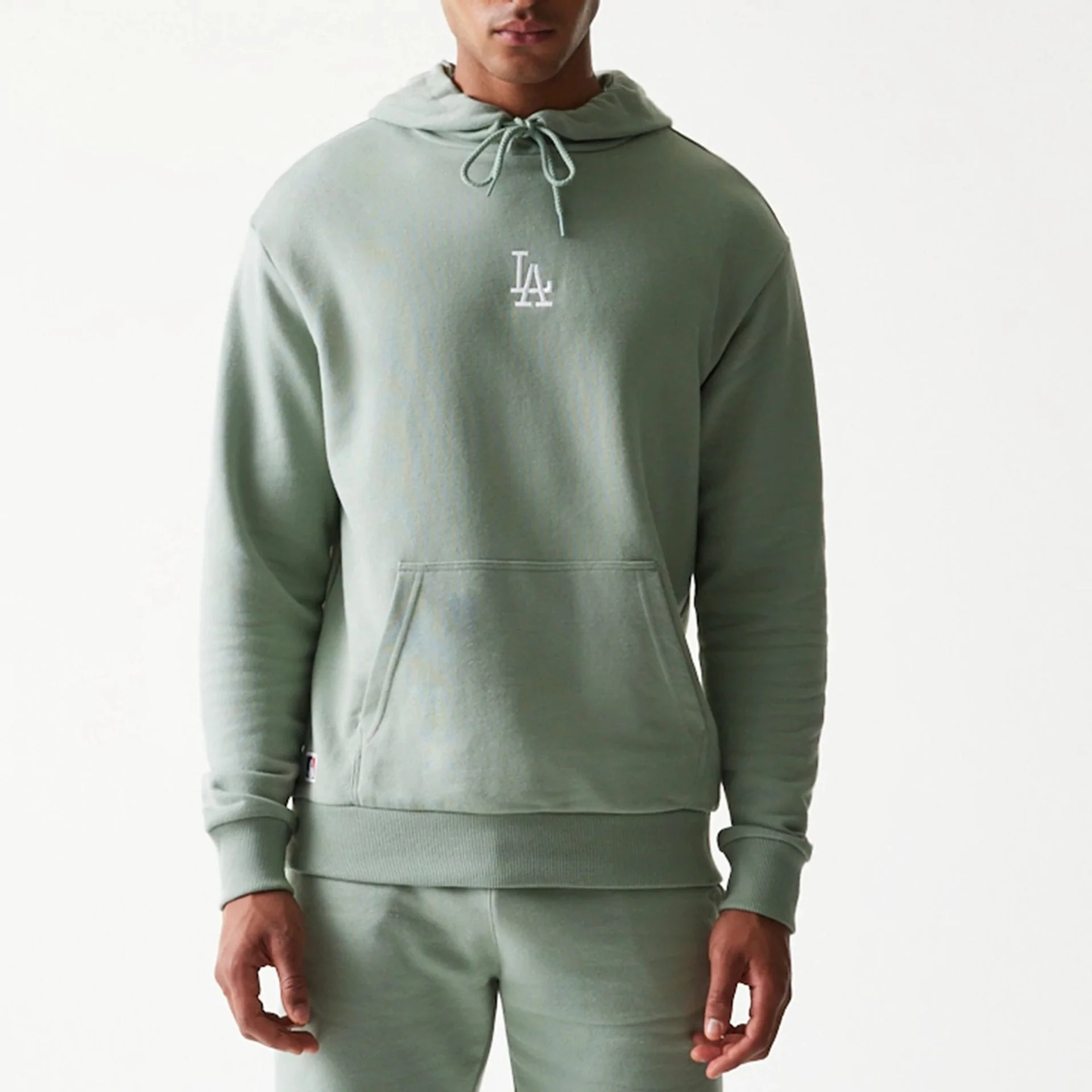 LA Dodgers MLB Midi Pastel Green Oversized Pullover Hoodie - Image 3