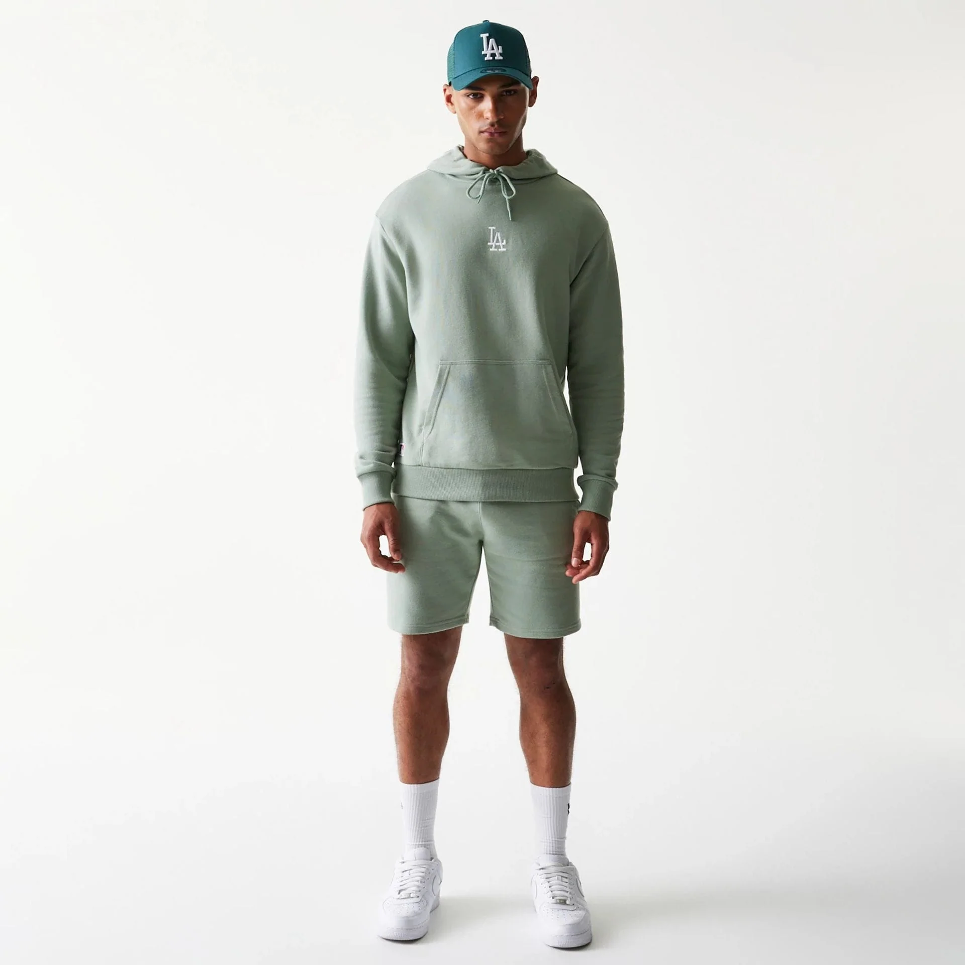 LA Dodgers MLB Midi Pastel Green Oversized Pullover Hoodie - Image 8