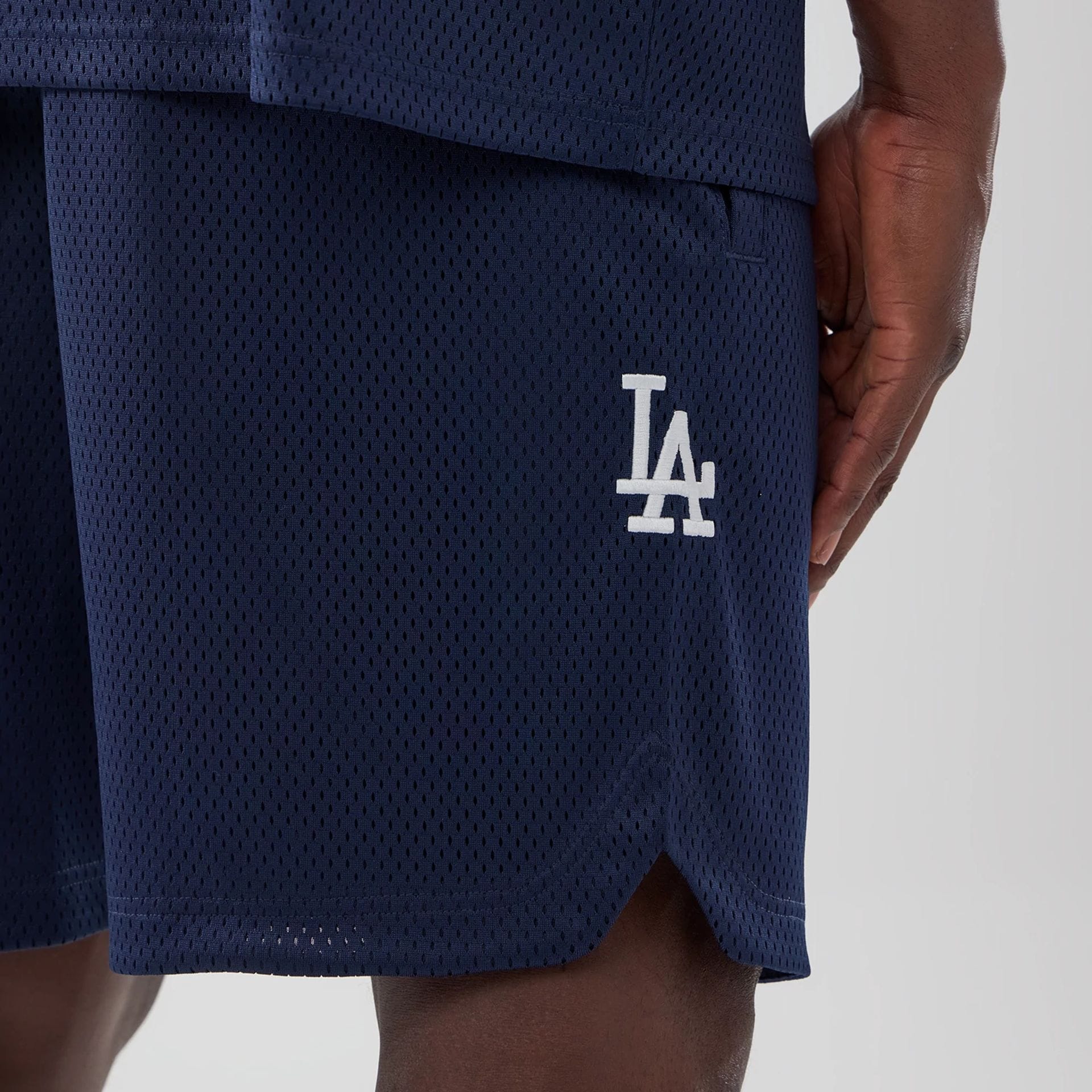 LA Dodgers MLB Mix League Blue Oversized Mesh Shorts - Image 4