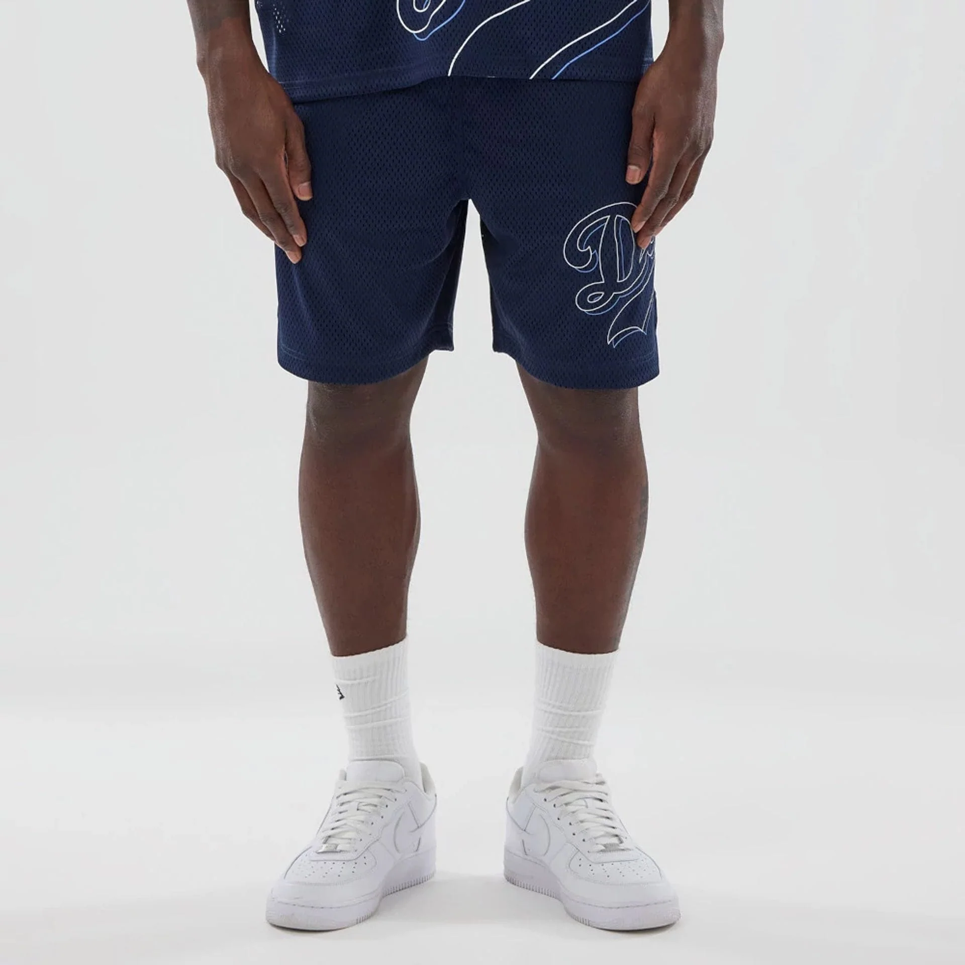 LA Dodgers MLB Mix League Blue Oversized Mesh Shorts - Image 6