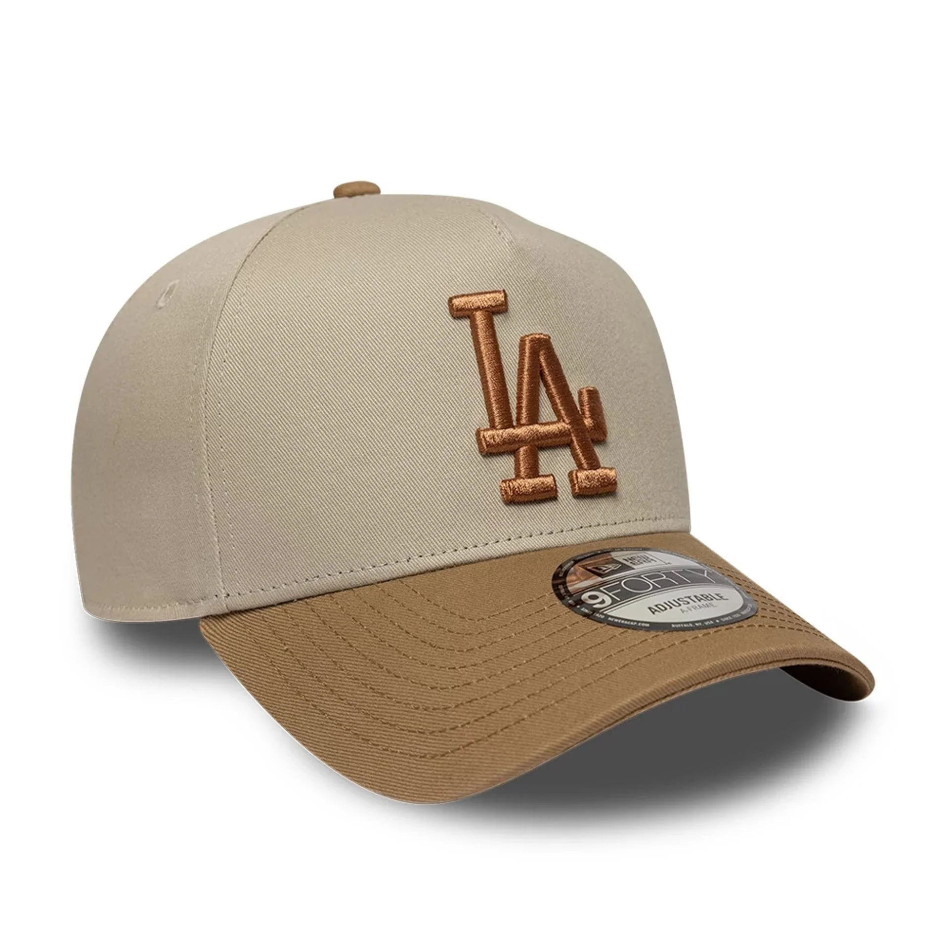 LA Dodgers MLB Mocha Mousse Beige 9FORTY A-Frame Adjustable Cap - Image 3