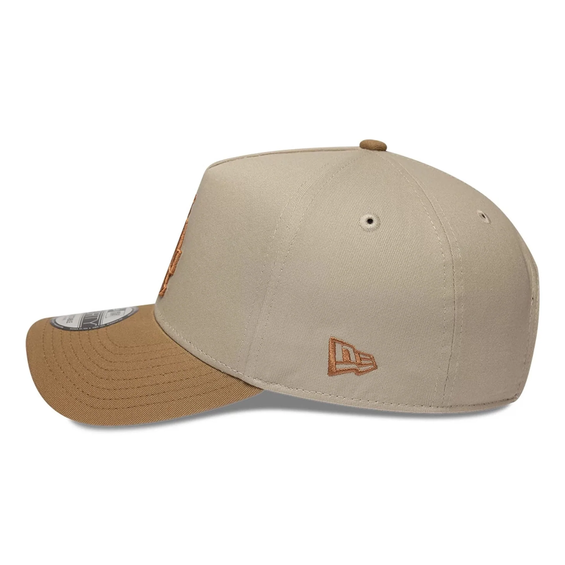 LA Dodgers MLB Mocha Mousse Beige 9FORTY A-Frame Adjustable Cap - Image 4