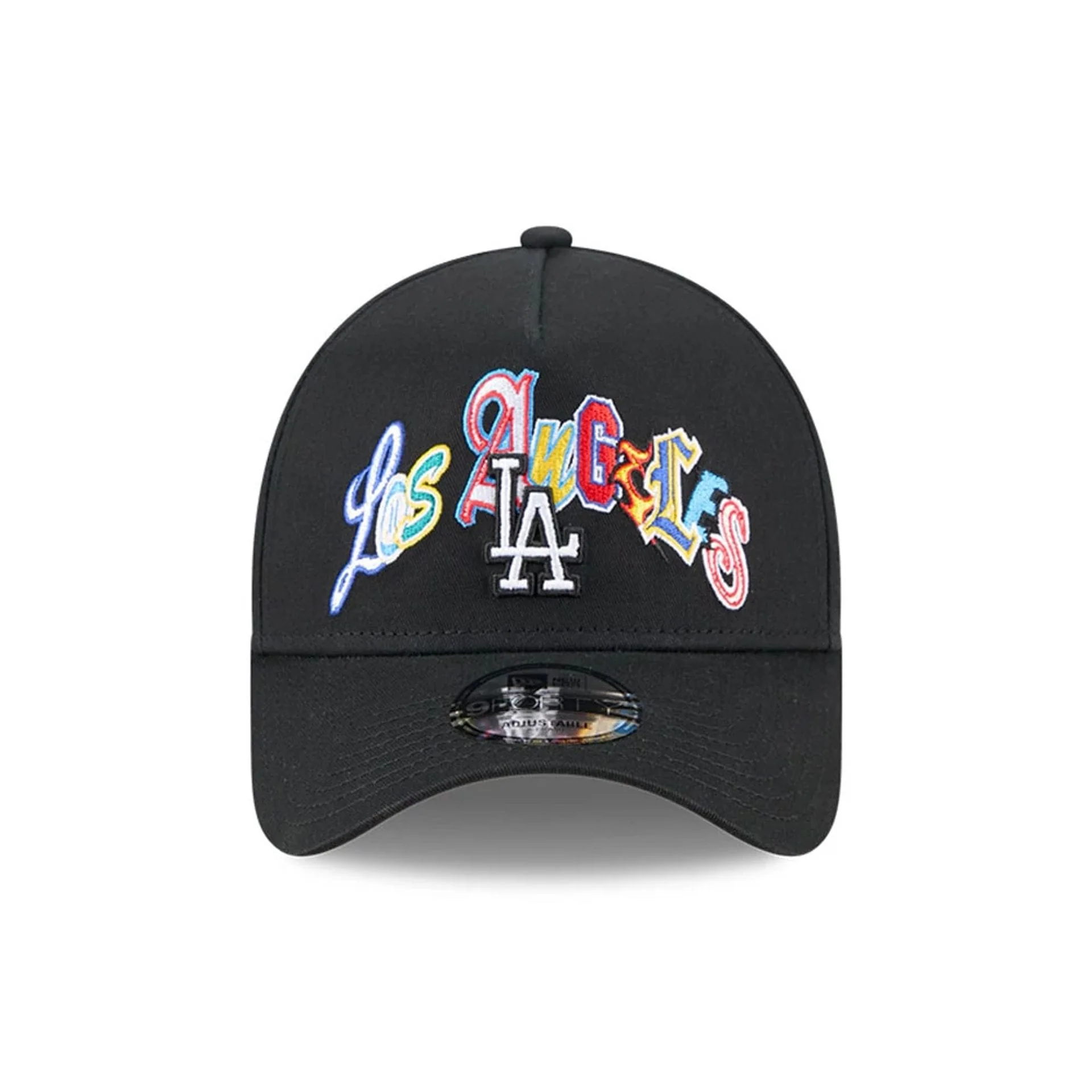 LA Dodgers MLB Multi Letter Black 9FORTY A-Frame Adjustable Cap - Image 3