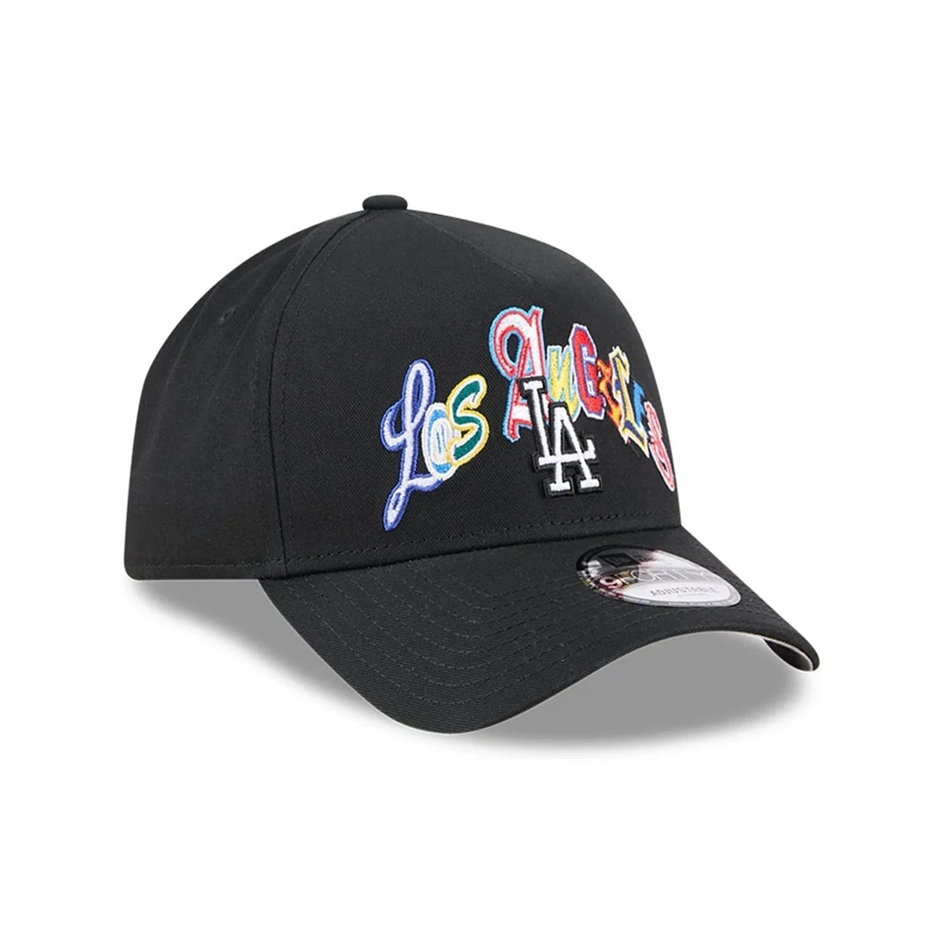 LA Dodgers MLB Multi Letter Black 9FORTY A-Frame Adjustable Cap - Image 4