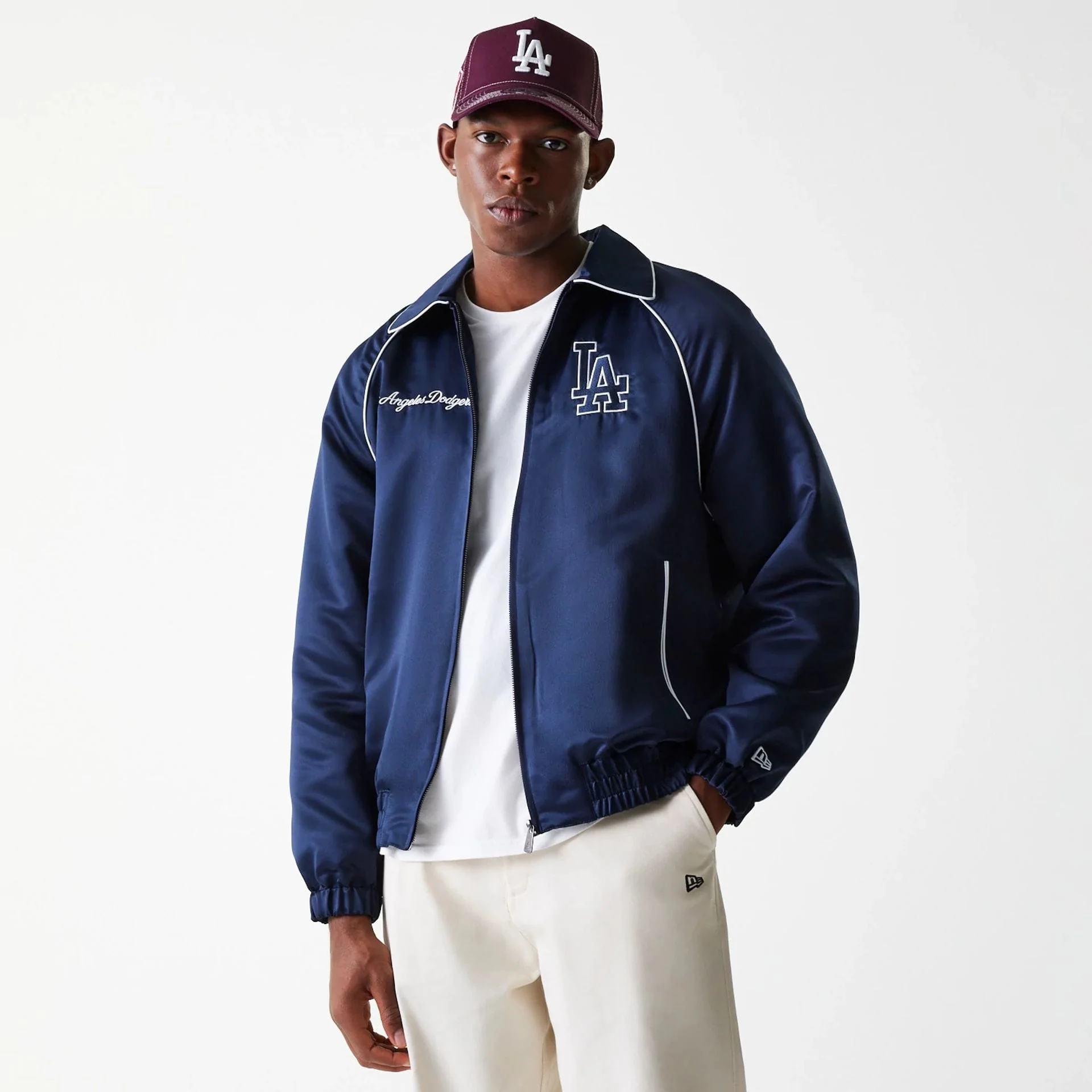 LA Dodgers MLB Navy Club Jacket - Image 3