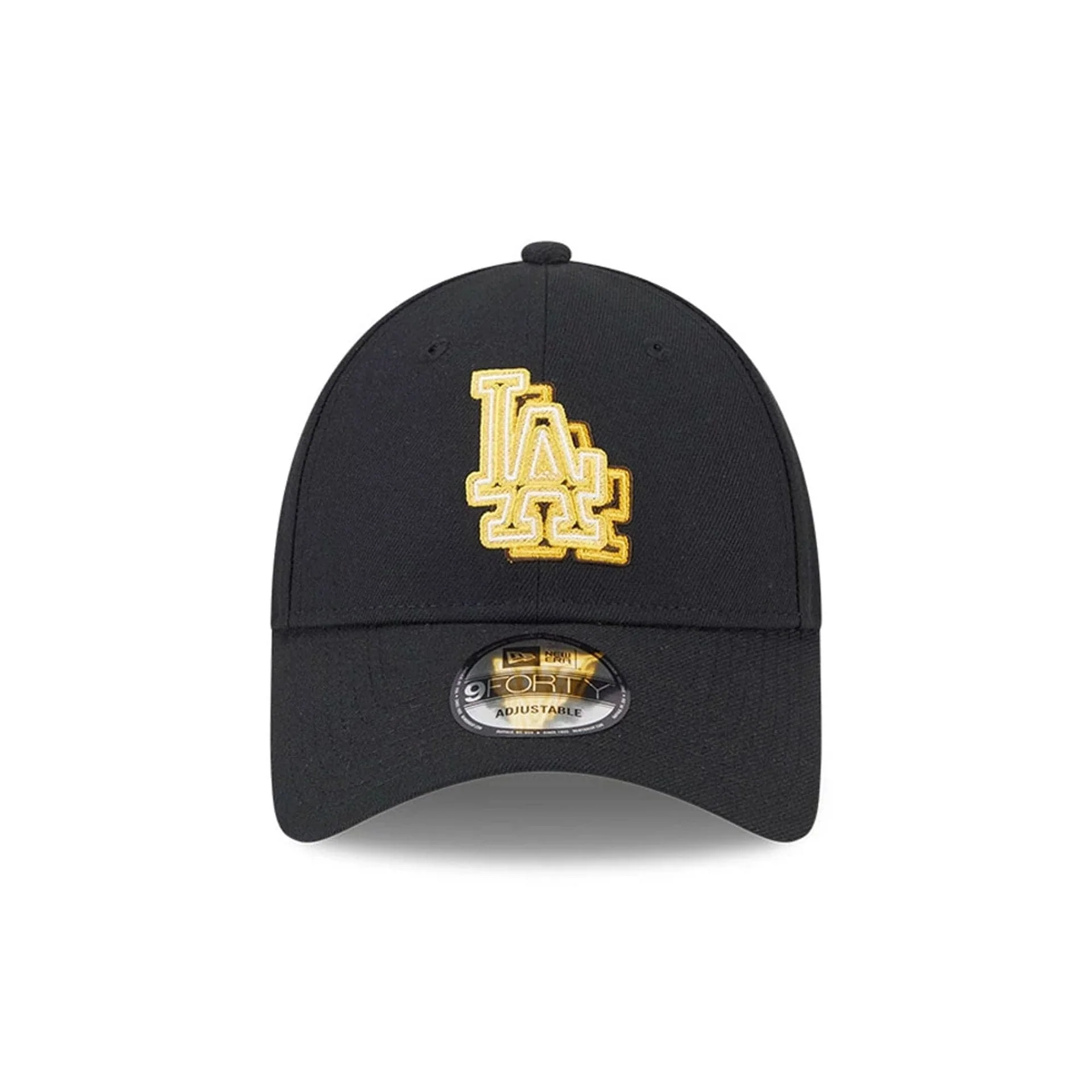 LA Dodgers MLB Neon Black 9FORTY Adjustable Cap - Image 3