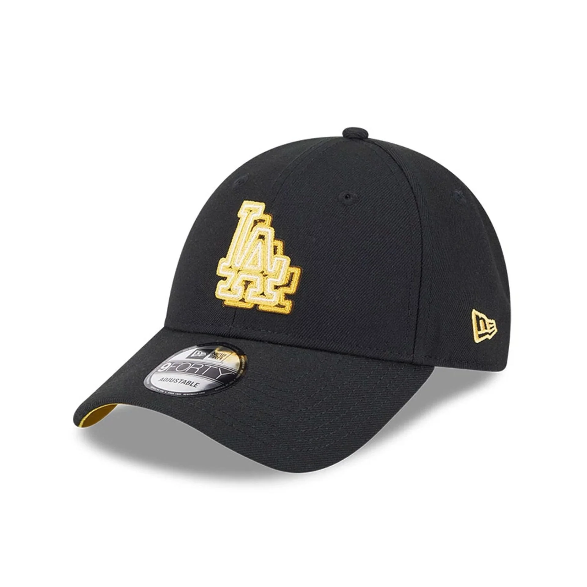 LA Dodgers MLB Neon Black 9FORTY Adjustable Cap - Image 4