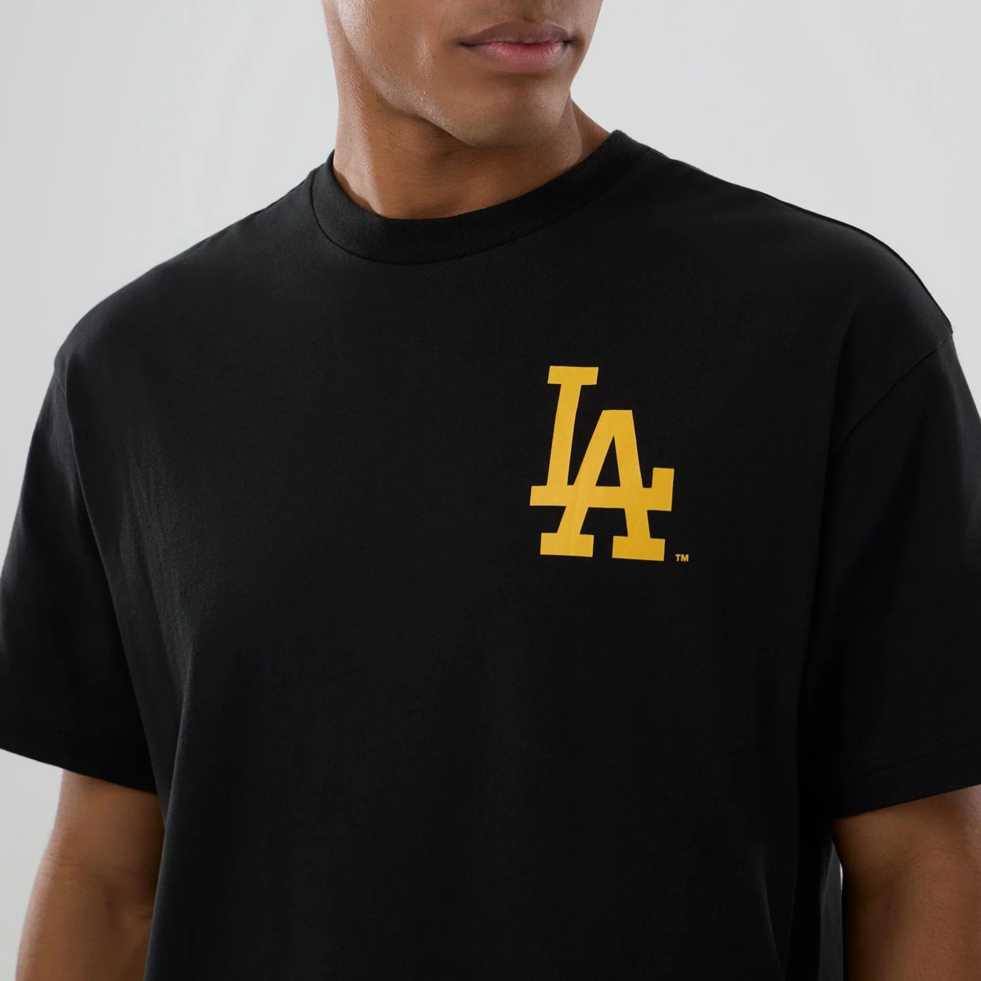 LA Dodgers MLB Neon Light Black T-Shirt - Image 3