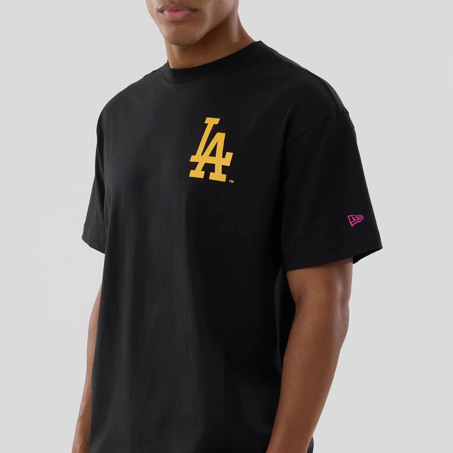 LA Dodgers MLB Neon Light Black T-Shirt - Image 7