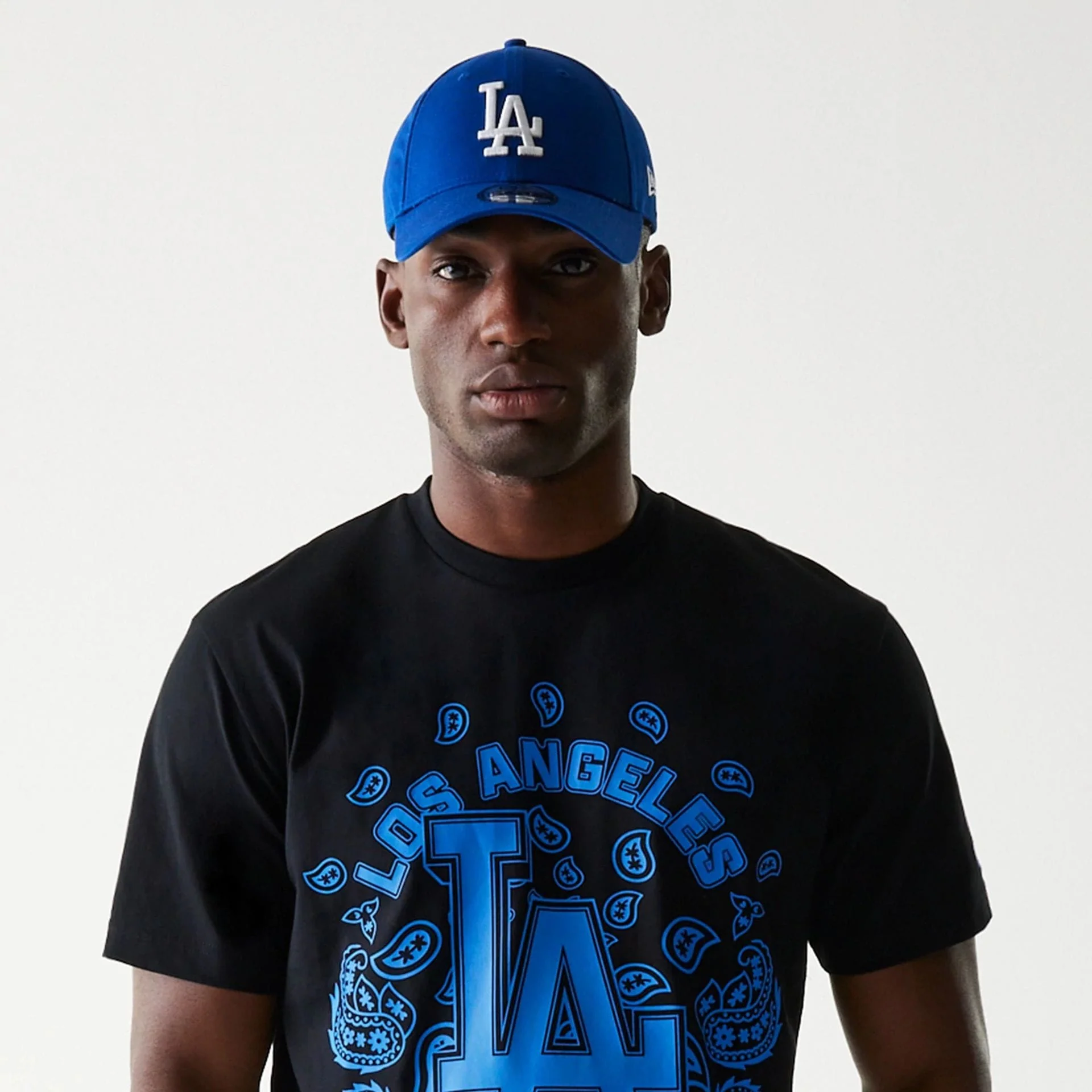 LA Dodgers MLB Paisley Black Oversized T-Shirt - Image 3
