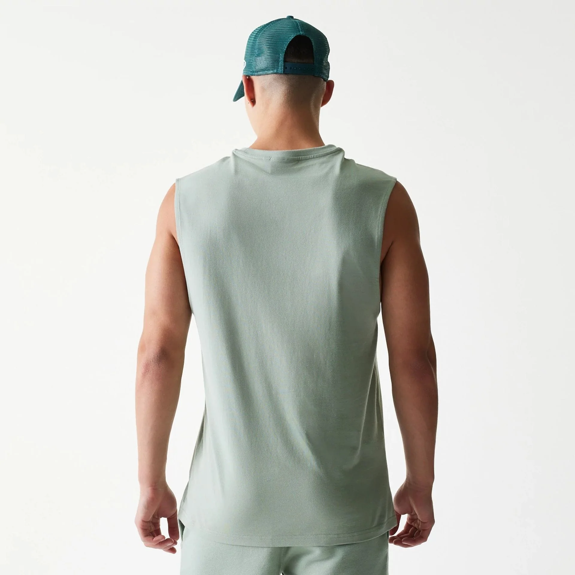 LA Dodgers MLB Pastel Green Sleeveless T-Shirt - Image 2