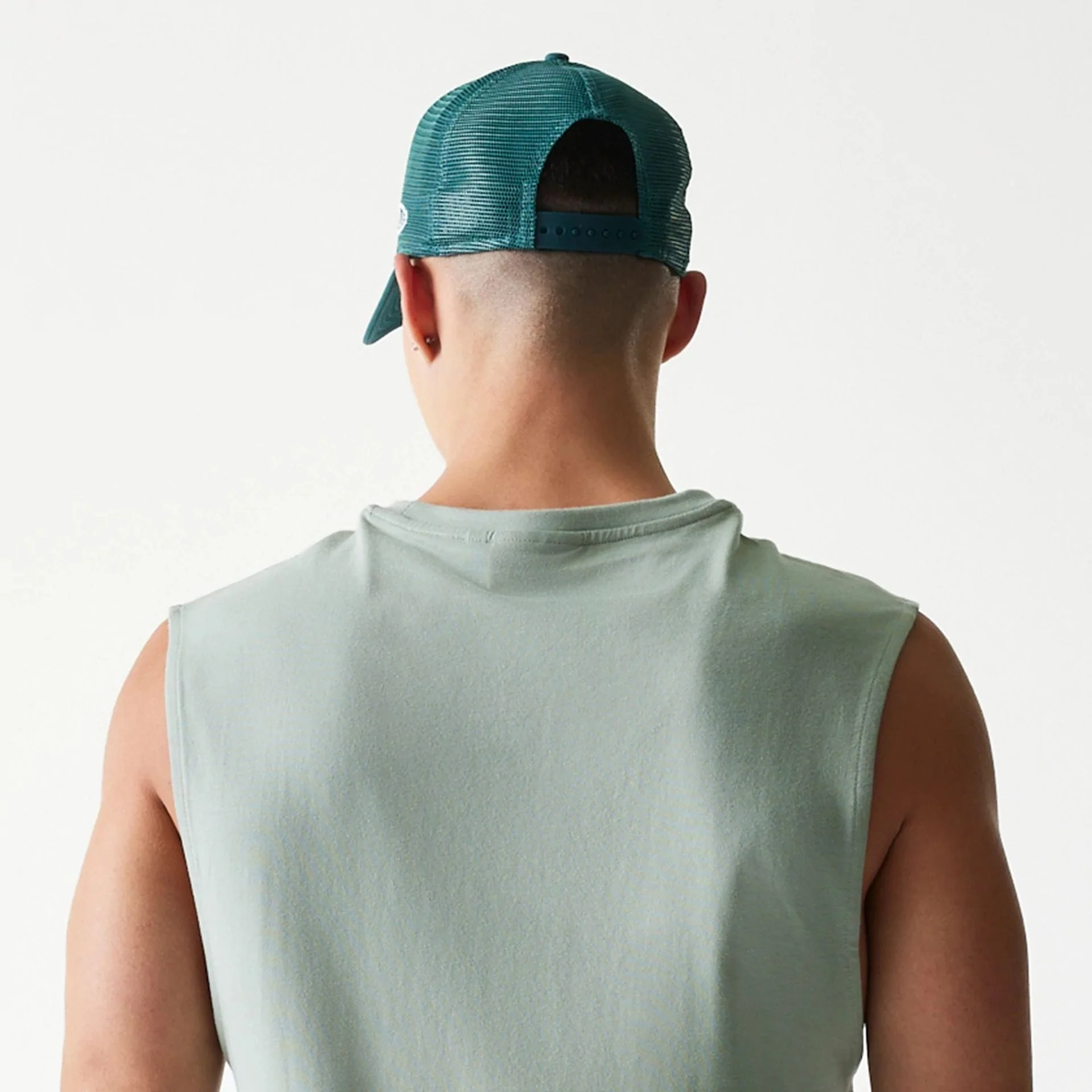 LA Dodgers MLB Pastel Green Sleeveless T-Shirt - Image 8