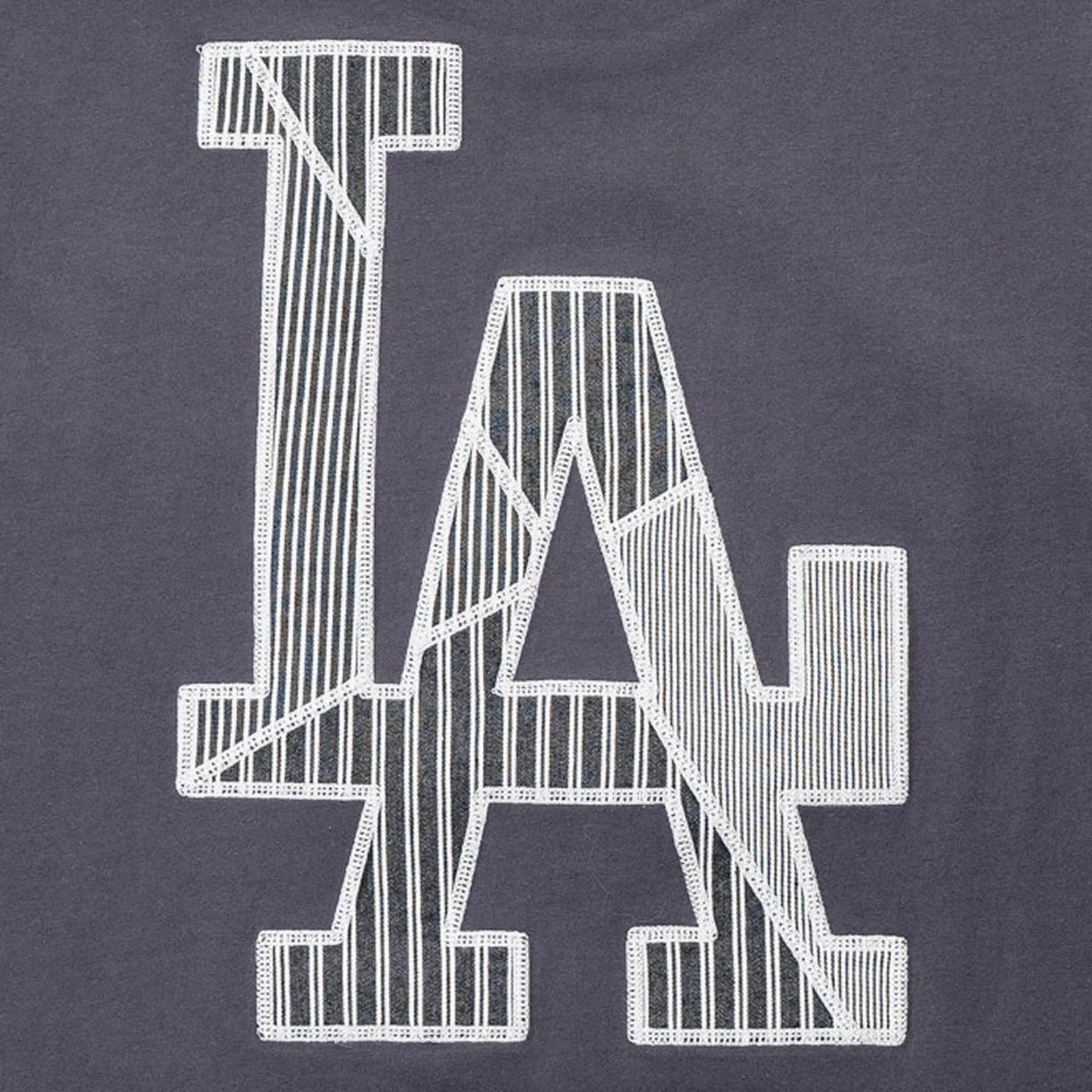 LA Dodgers MLB Patchwork Grey T-Shirt - Image 3