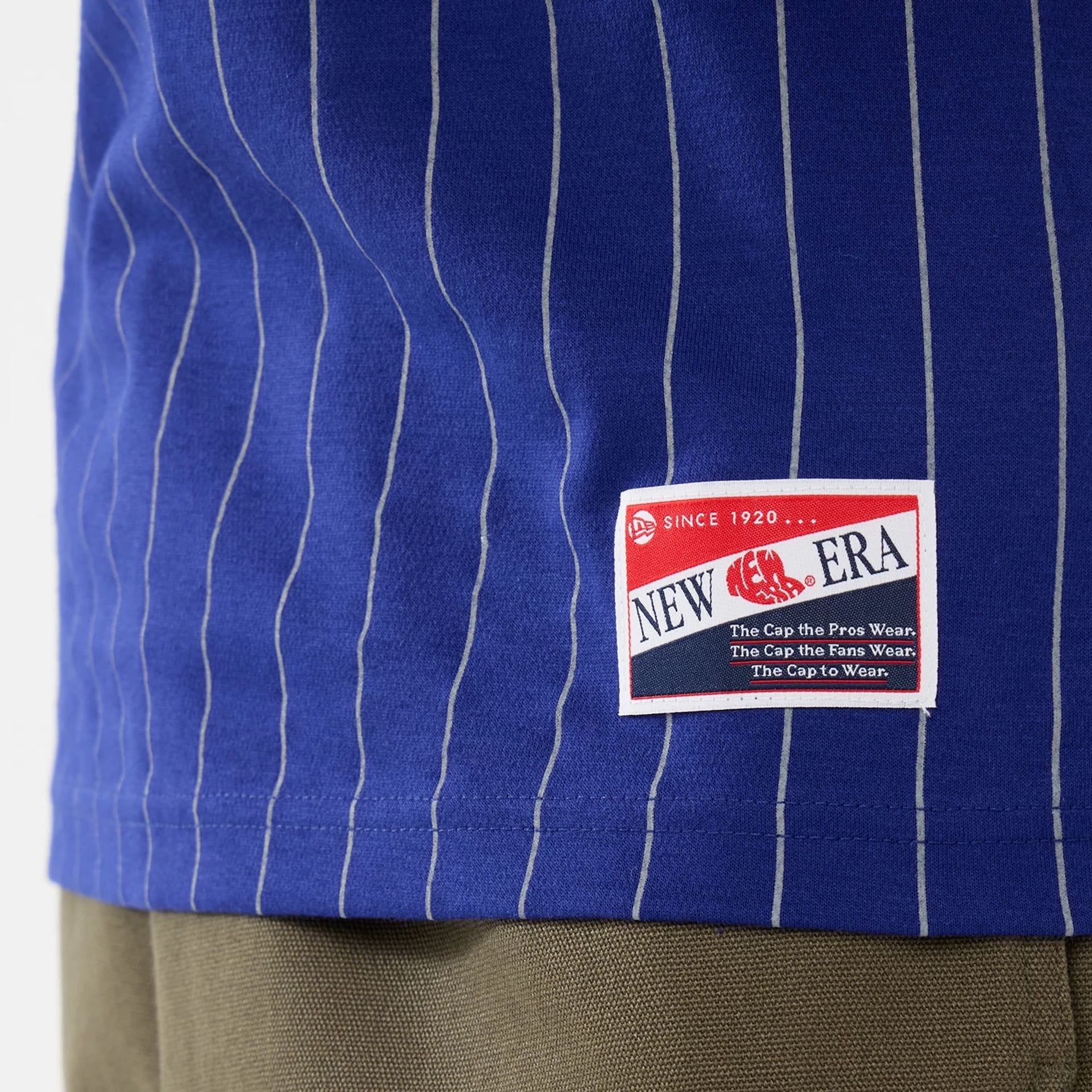 LA Dodgers MLB Pinstripe Dark Blue T-Shirt - Image 4