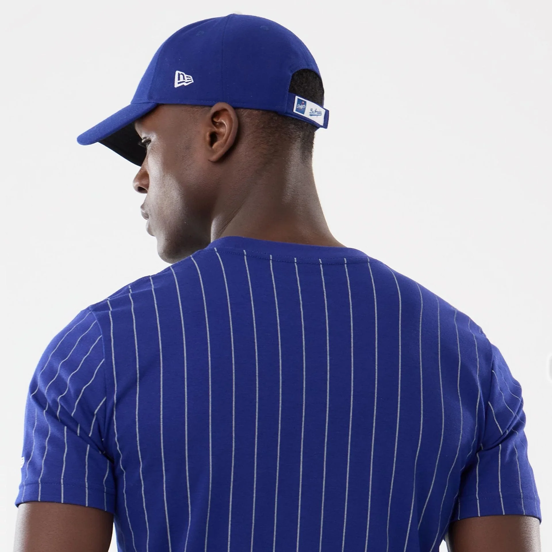 LA Dodgers MLB Pinstripe Dark Blue T-Shirt - Image 5