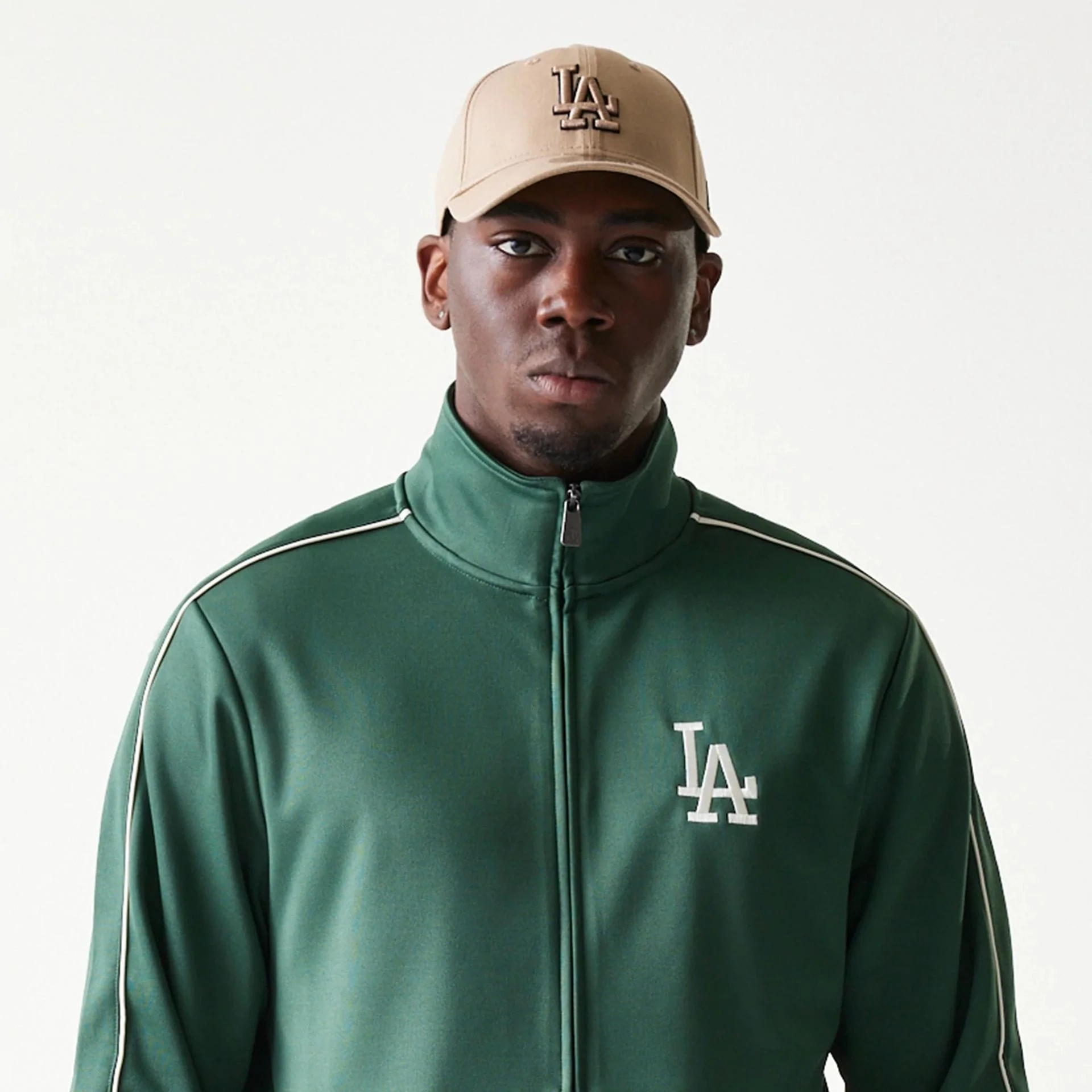 LA Dodgers MLB Piping Dark Green Track Jacket - Image 6