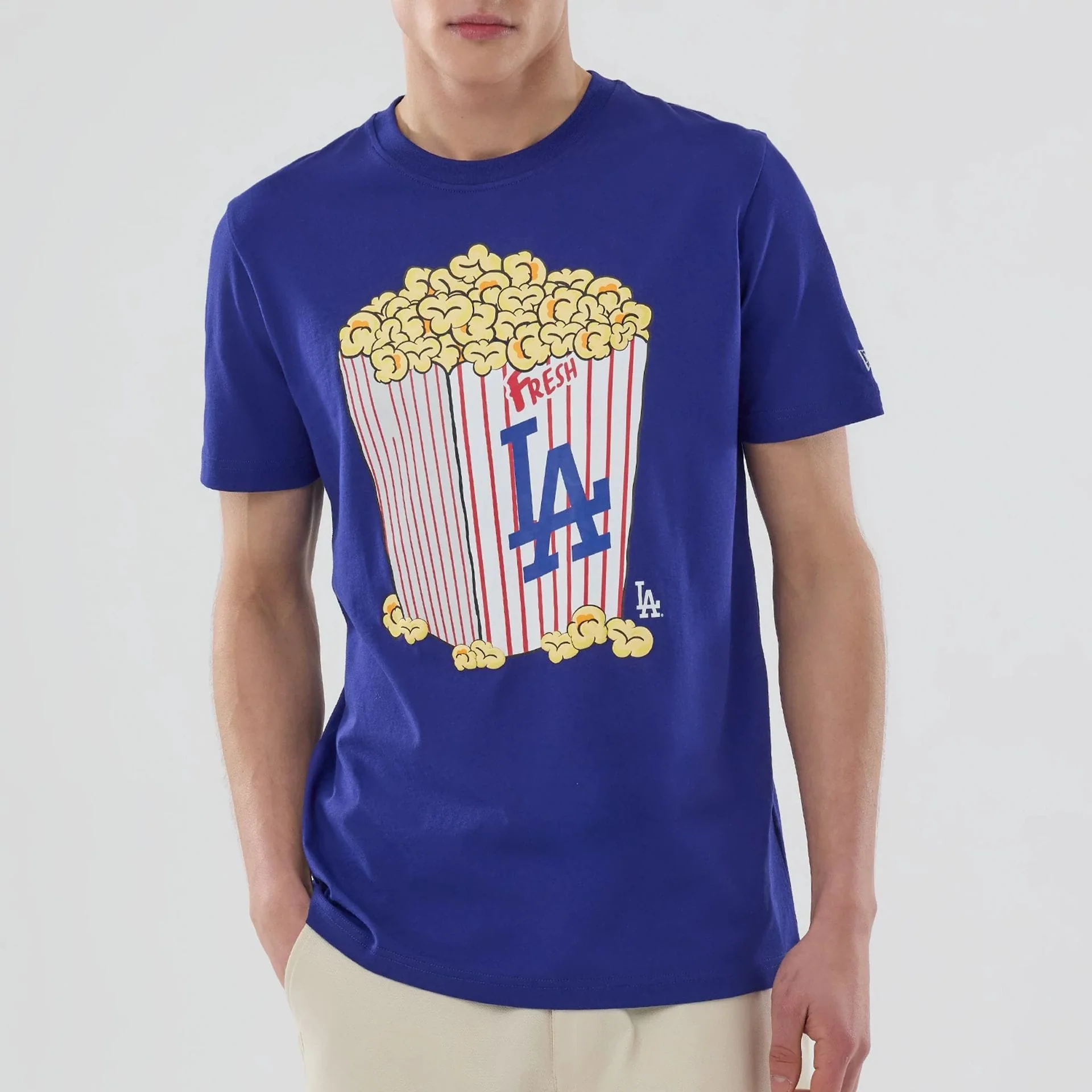 LA Dodgers MLB Popcorn Dark Blue T-Shirt - Image 3