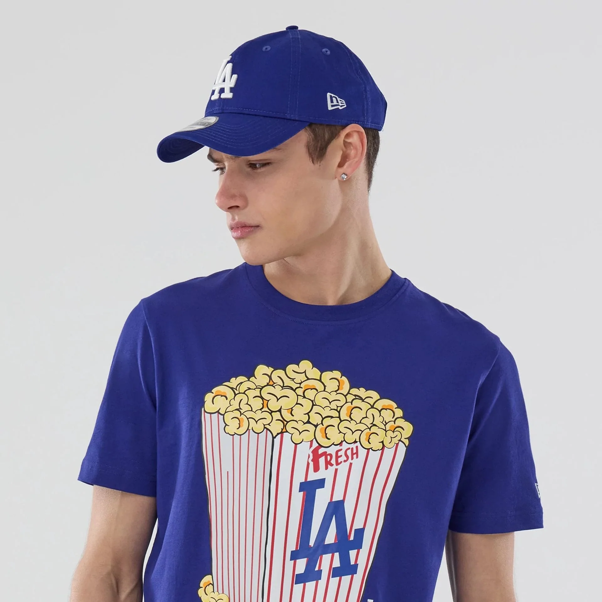 LA Dodgers MLB Popcorn Dark Blue T-Shirt - Image 6