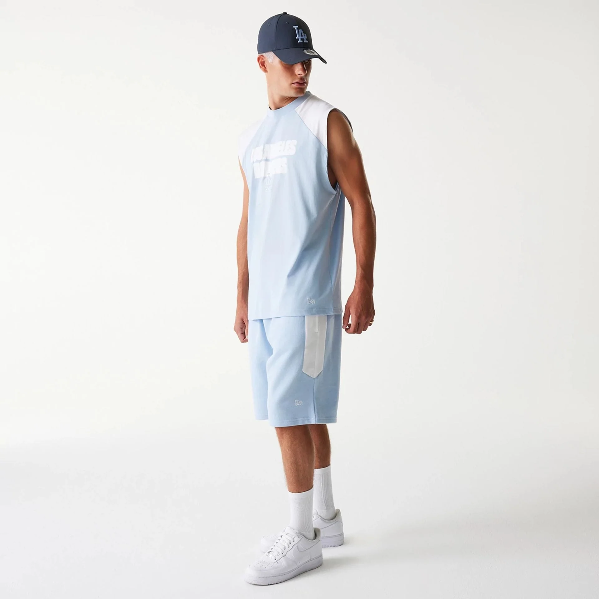 LA Dodgers MLB Raglan Pastel Blue Shorts - Image 7