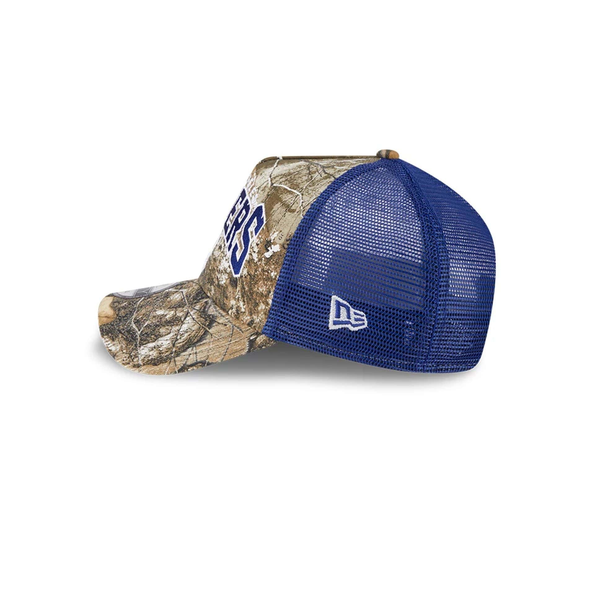 LA Dodgers MLB Realtree Camo Dark Blue 9FORTY A-Frame Trucker Adjustable Cap - Image 5