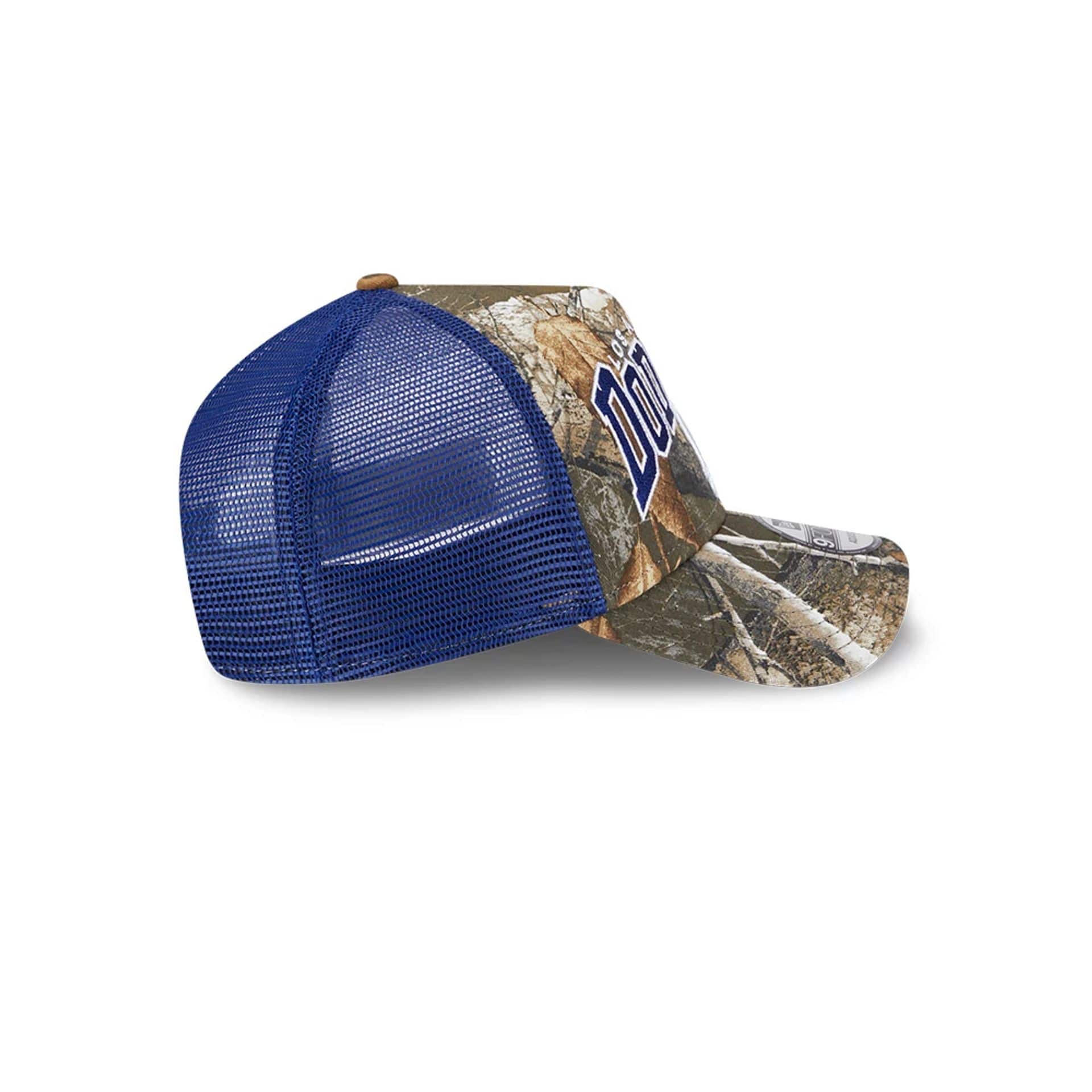 LA Dodgers MLB Realtree Camo Dark Blue 9FORTY A-Frame Trucker Adjustable Cap - Image 6