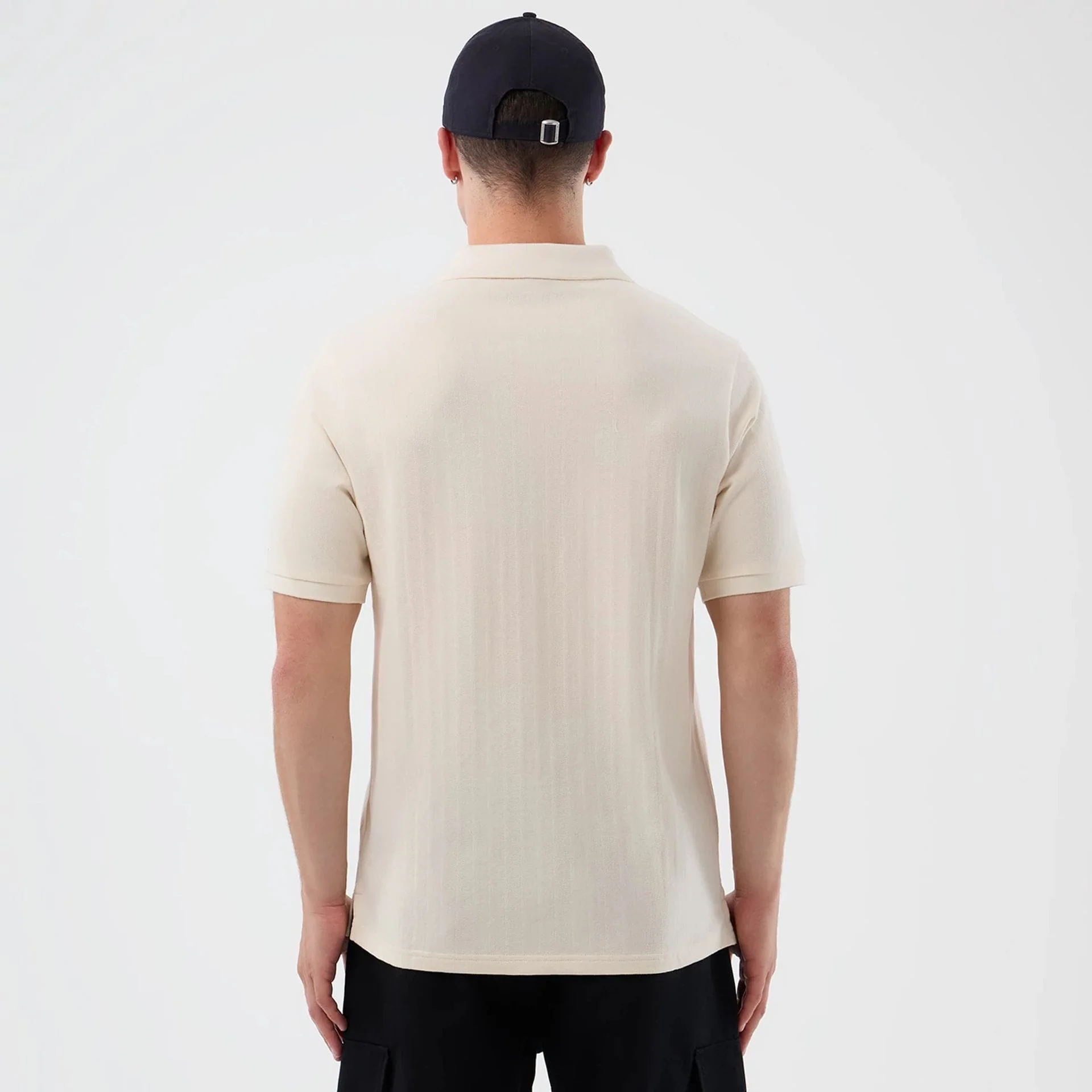 LA Dodgers MLB Rib Open White Polo T-Shirt - Image 2