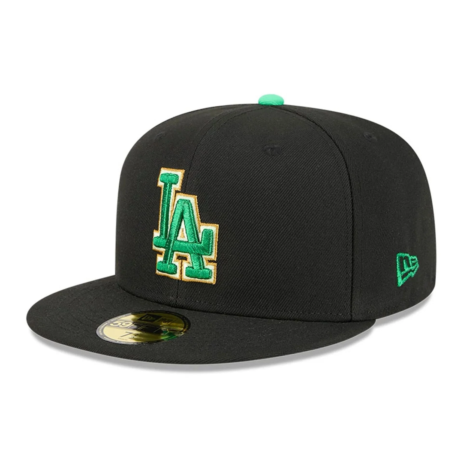LA Dodgers MLB Saint Patrick's Day Black 59FIFTY Fitted Cap - Image 3