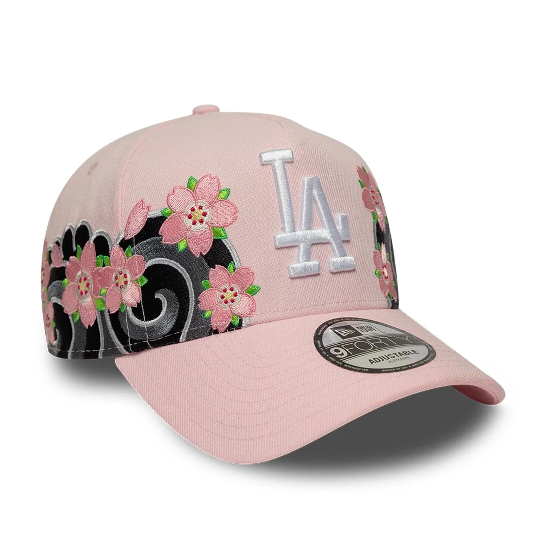 LA Dodgers MLB Sakura Pink 9FORTY A-Frame Adjustable Cap - Image 3
