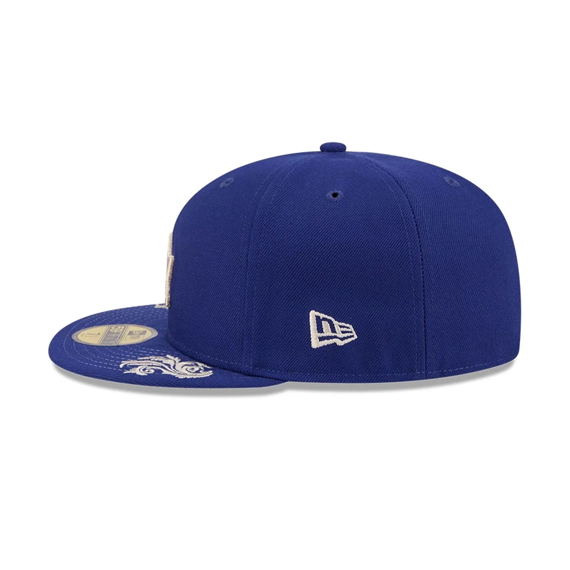 LA Dodgers MLB Script Dark Blue 59FIFTY Fitted Cap - Image 7