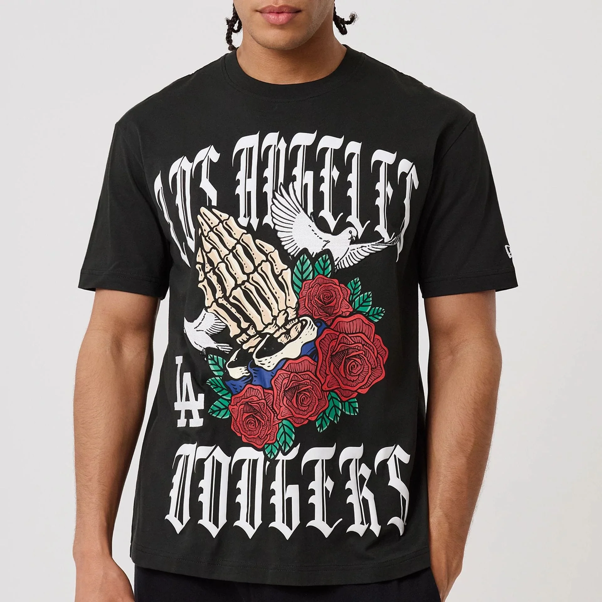 LA Dodgers MLB Script Graphic Black T-Shirt - Image 3
