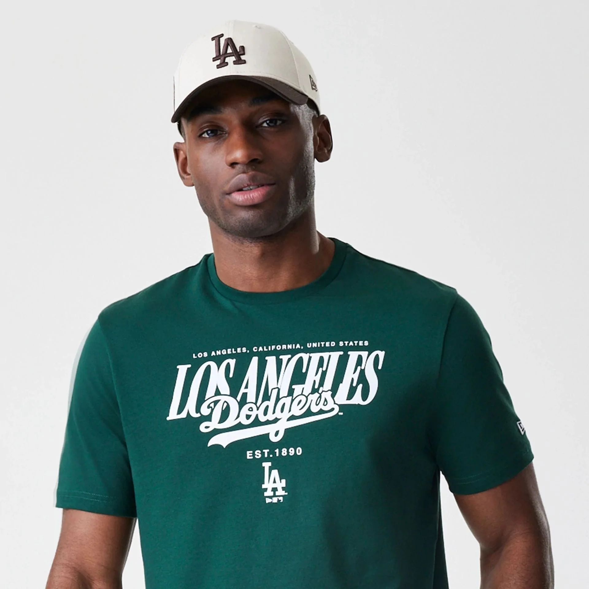 LA Dodgers MLB Script Graphic Dark Green T-Shirt - Image 5