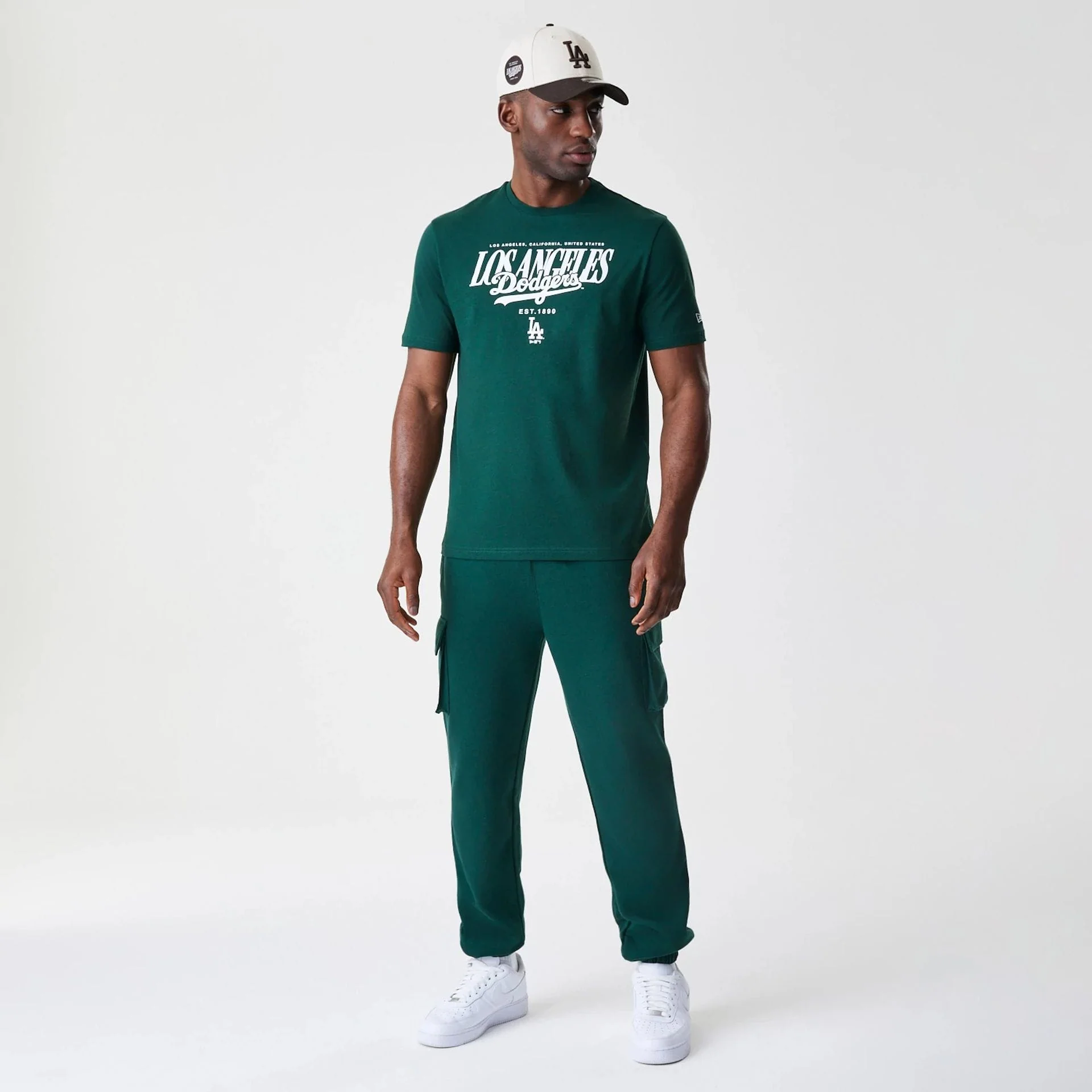 LA Dodgers MLB Script Graphic Dark Green T-Shirt - Image 8