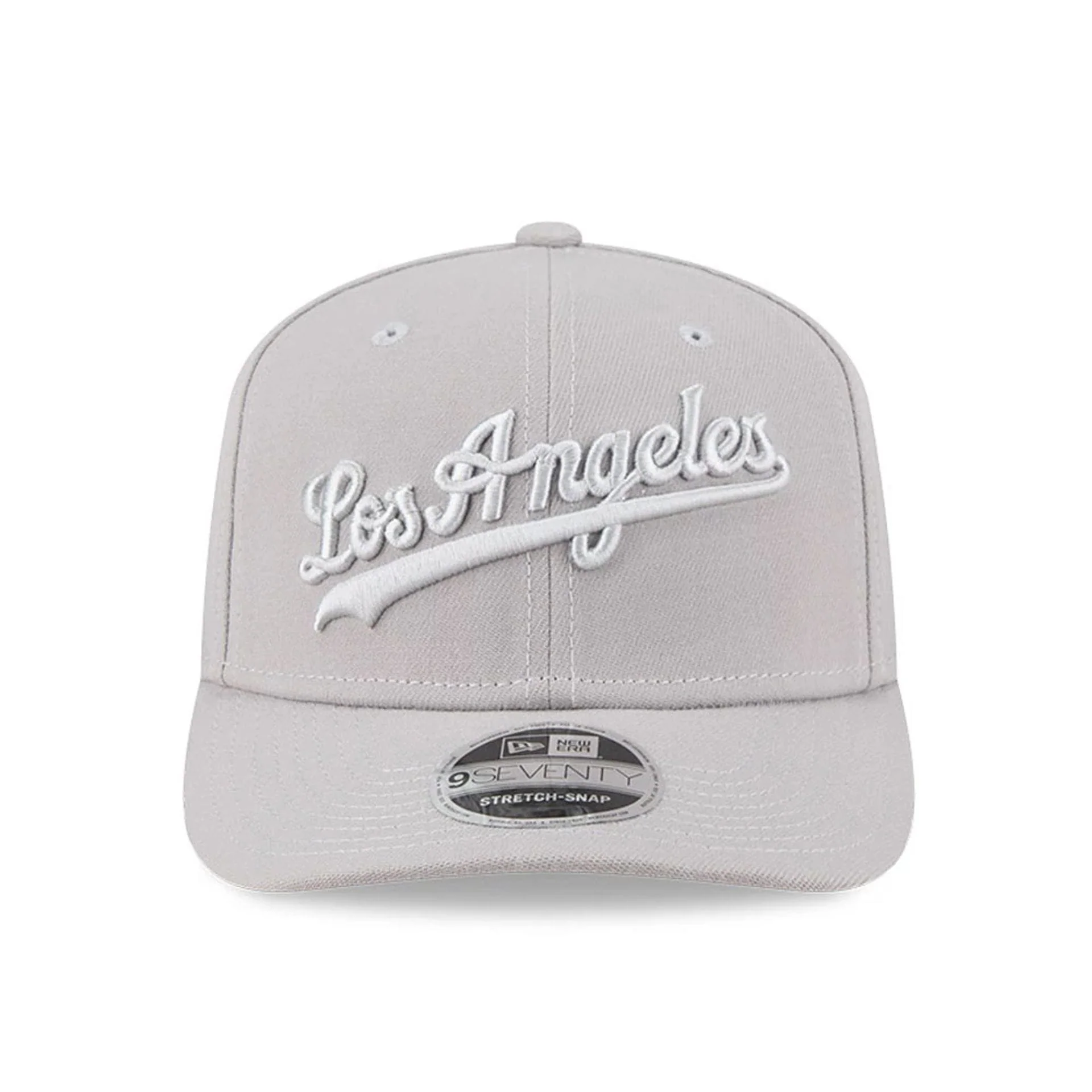 LA Dodgers MLB Script Grey 9SEVENTY Stretch Snap Adjustable Cap - Image 2