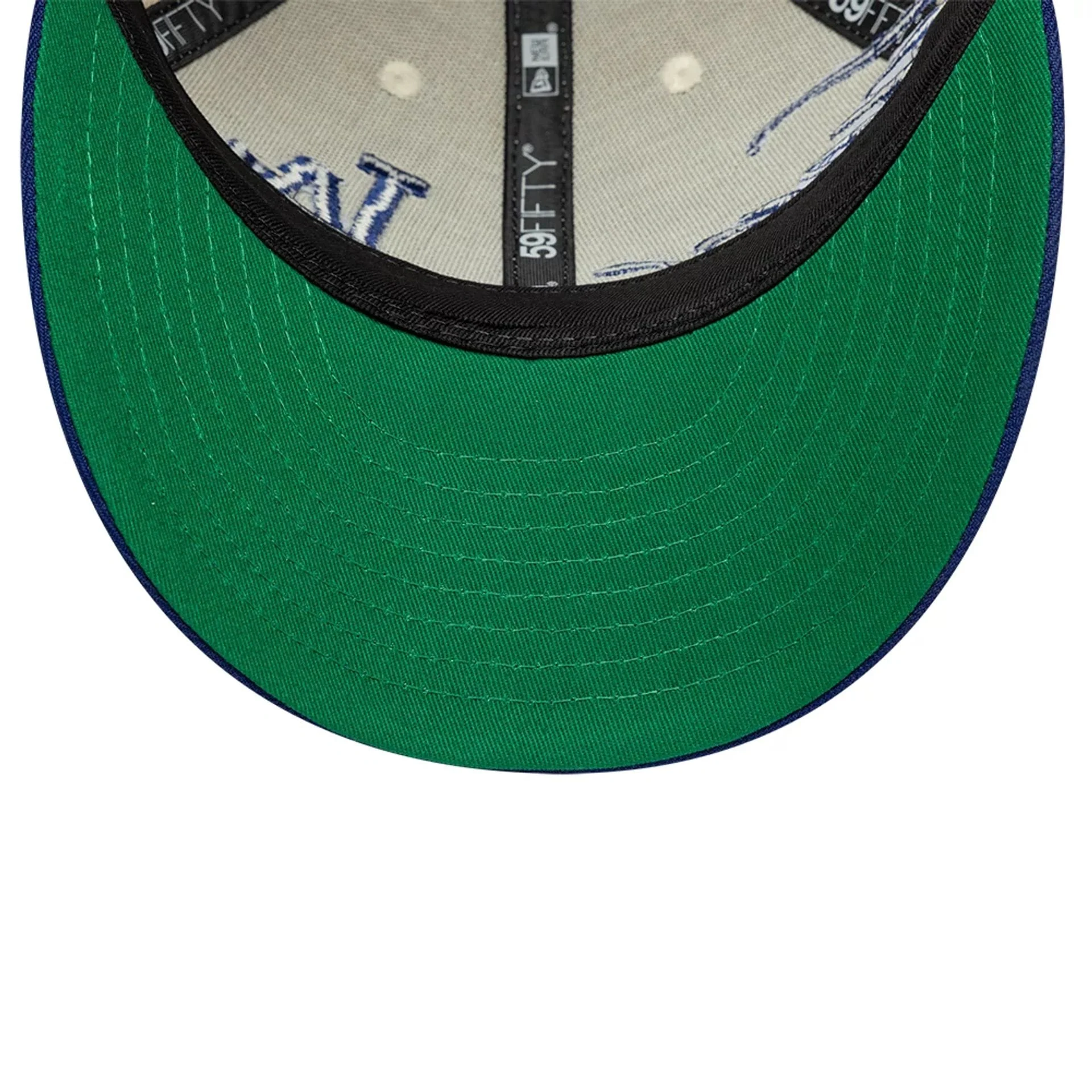 LA Dodgers MLB Side Script Cream Low Profile 59FIFTY Fitted Cap - Image 2