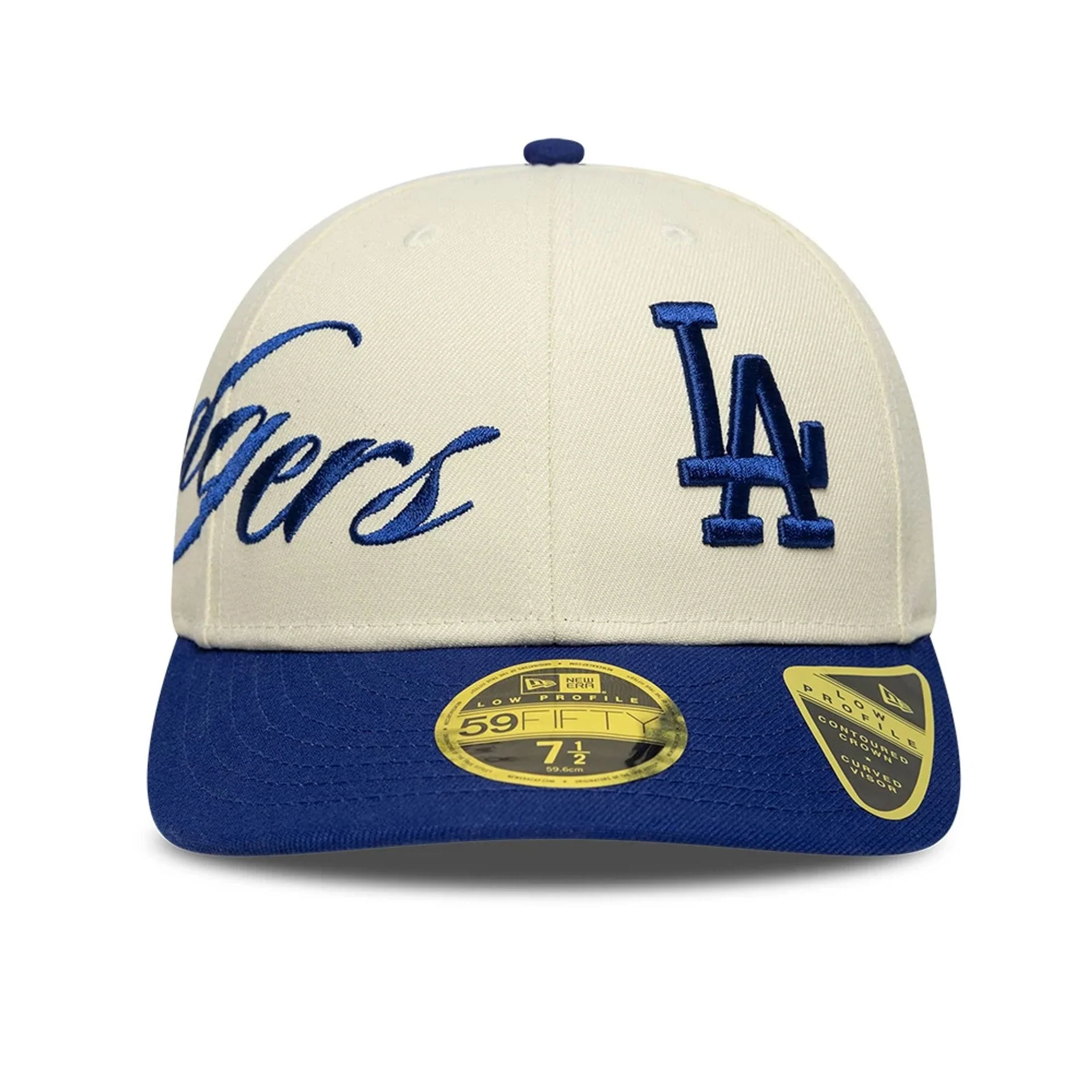 LA Dodgers MLB Side Script Cream Low Profile 59FIFTY Fitted Cap - Image 3