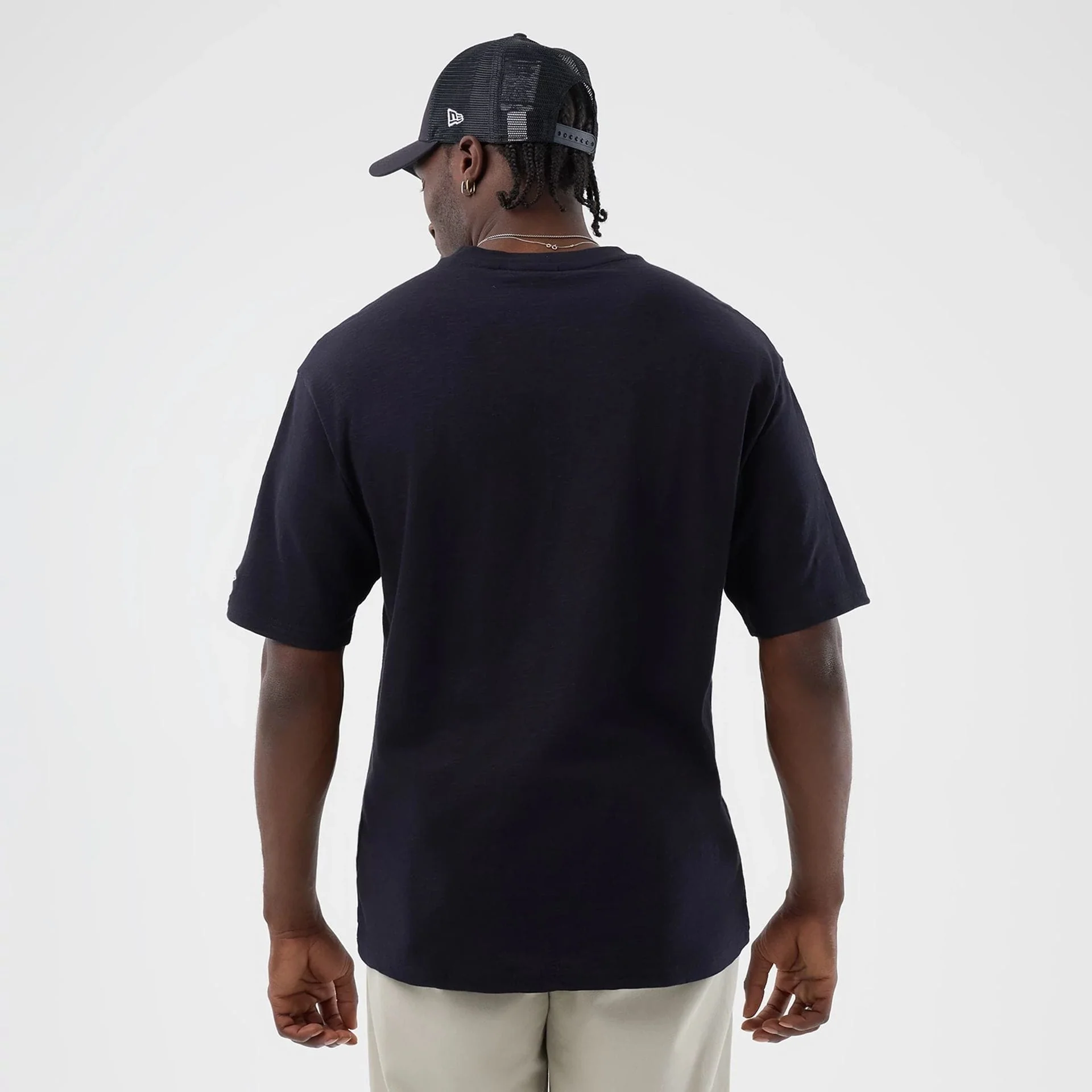 LA Dodgers MLB Slub Navy Oversized T-Shirt - Image 7