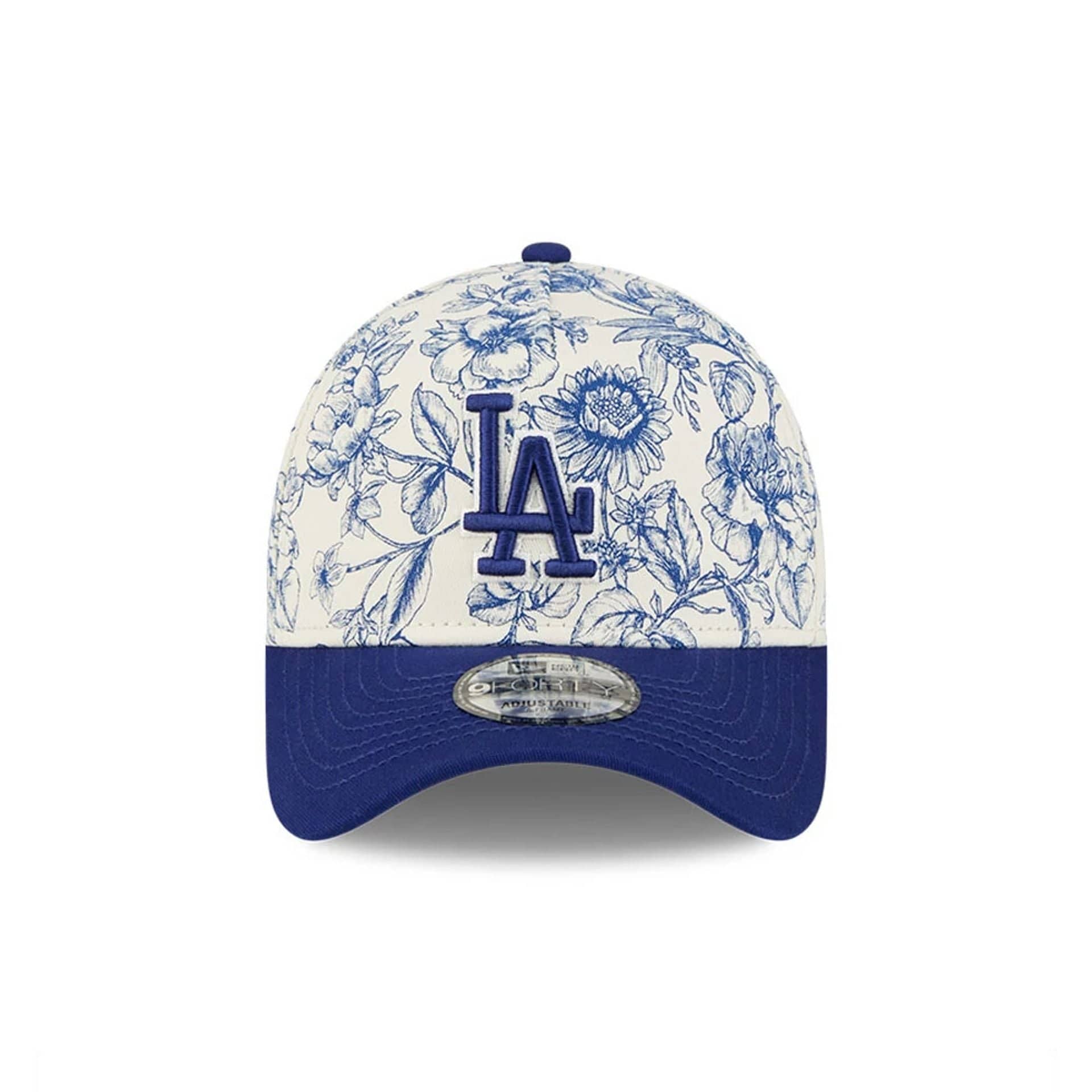 LA Dodgers MLB Spring Floral Dark Blue 9FORTY A-Frame Adjustable Cap - Image 3