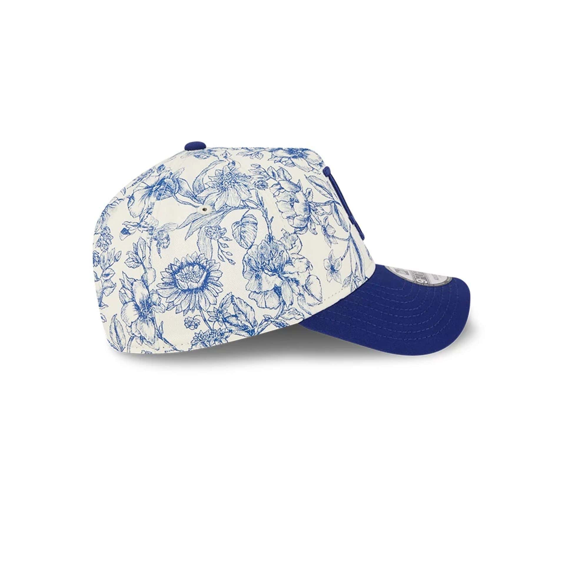 LA Dodgers MLB Spring Floral Dark Blue 9FORTY A-Frame Adjustable Cap - Image 5