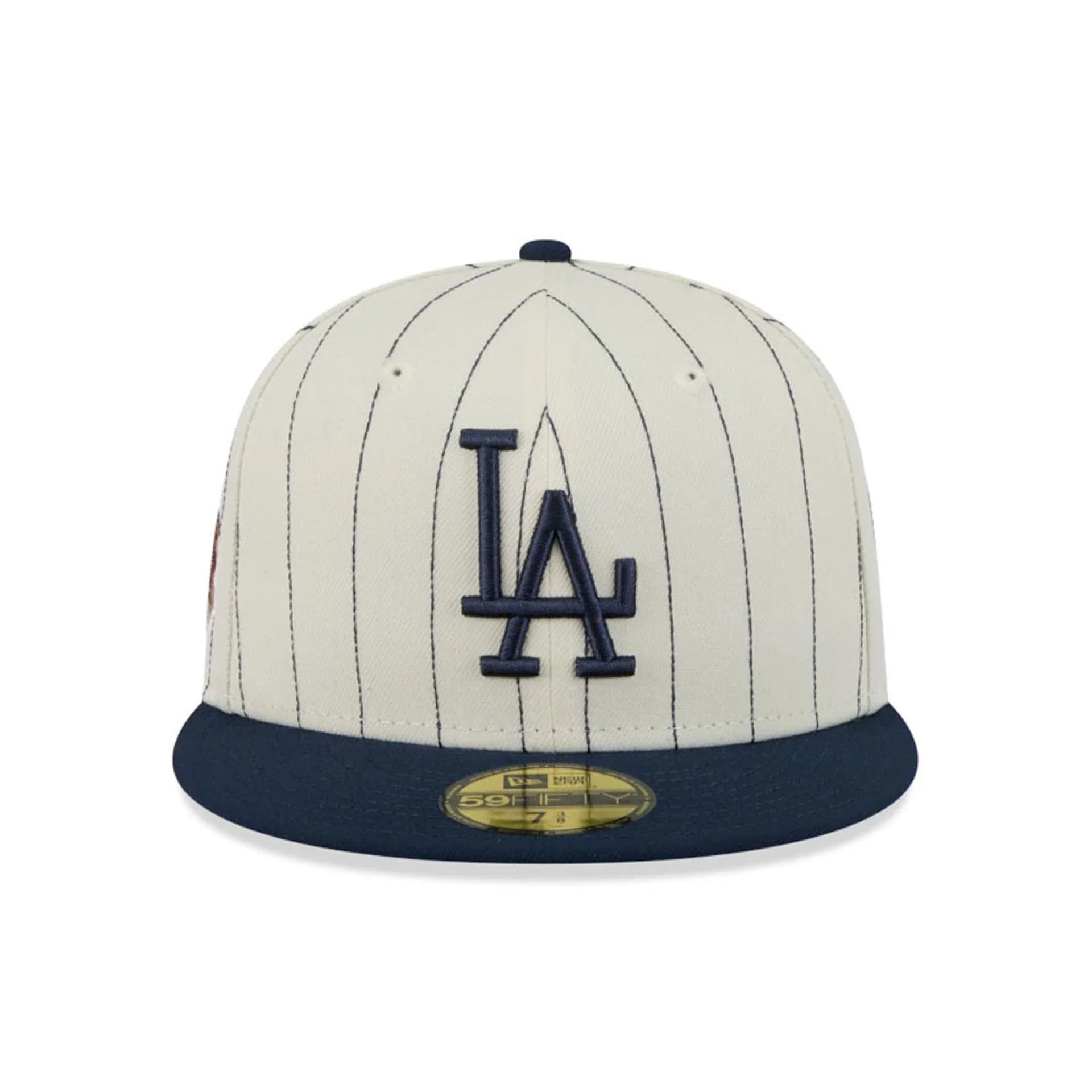 LA Dodgers MLB Stripes Cream 59FIFTY Fitted Cap - Image 3