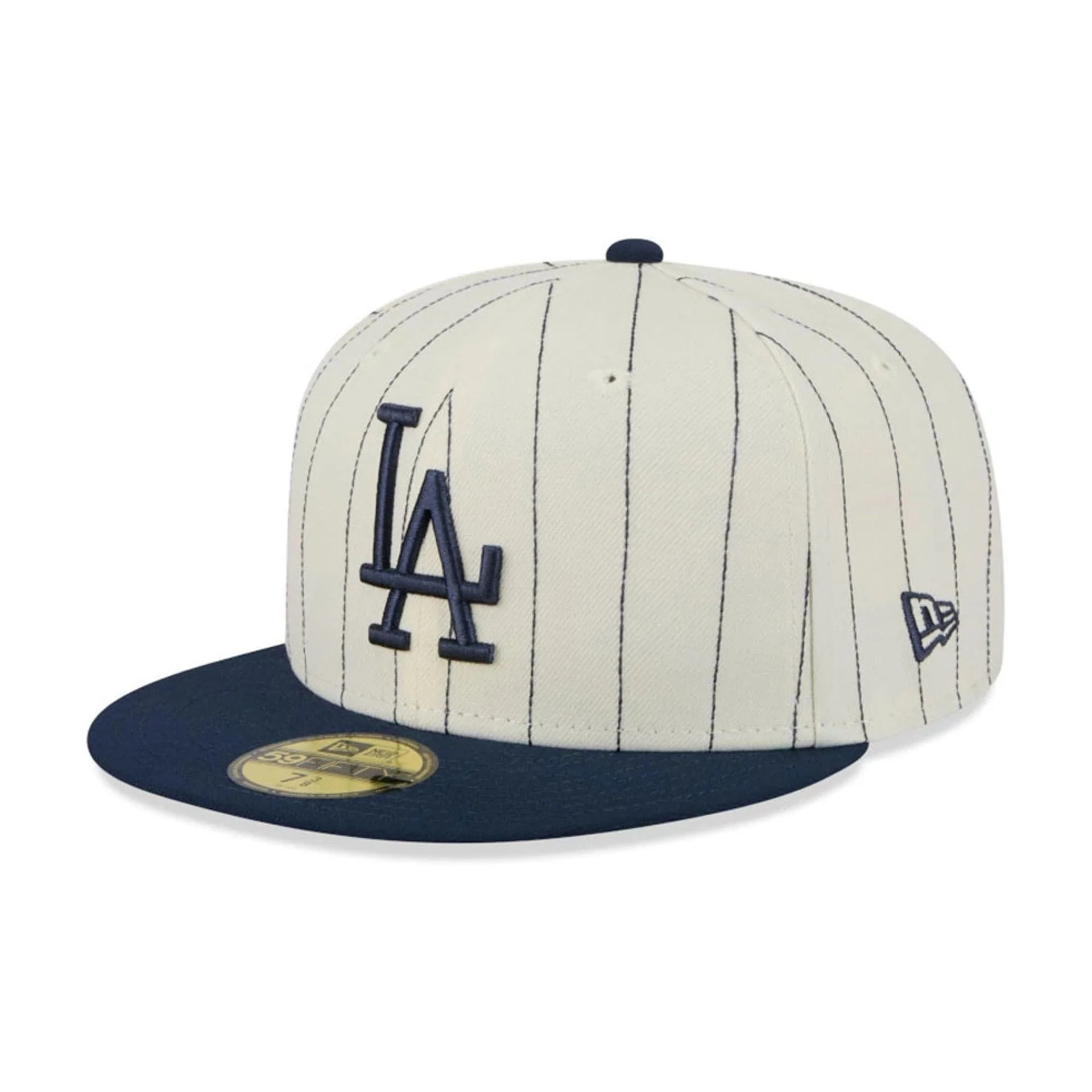 LA Dodgers MLB Stripes Cream 59FIFTY Fitted Cap - Image 4