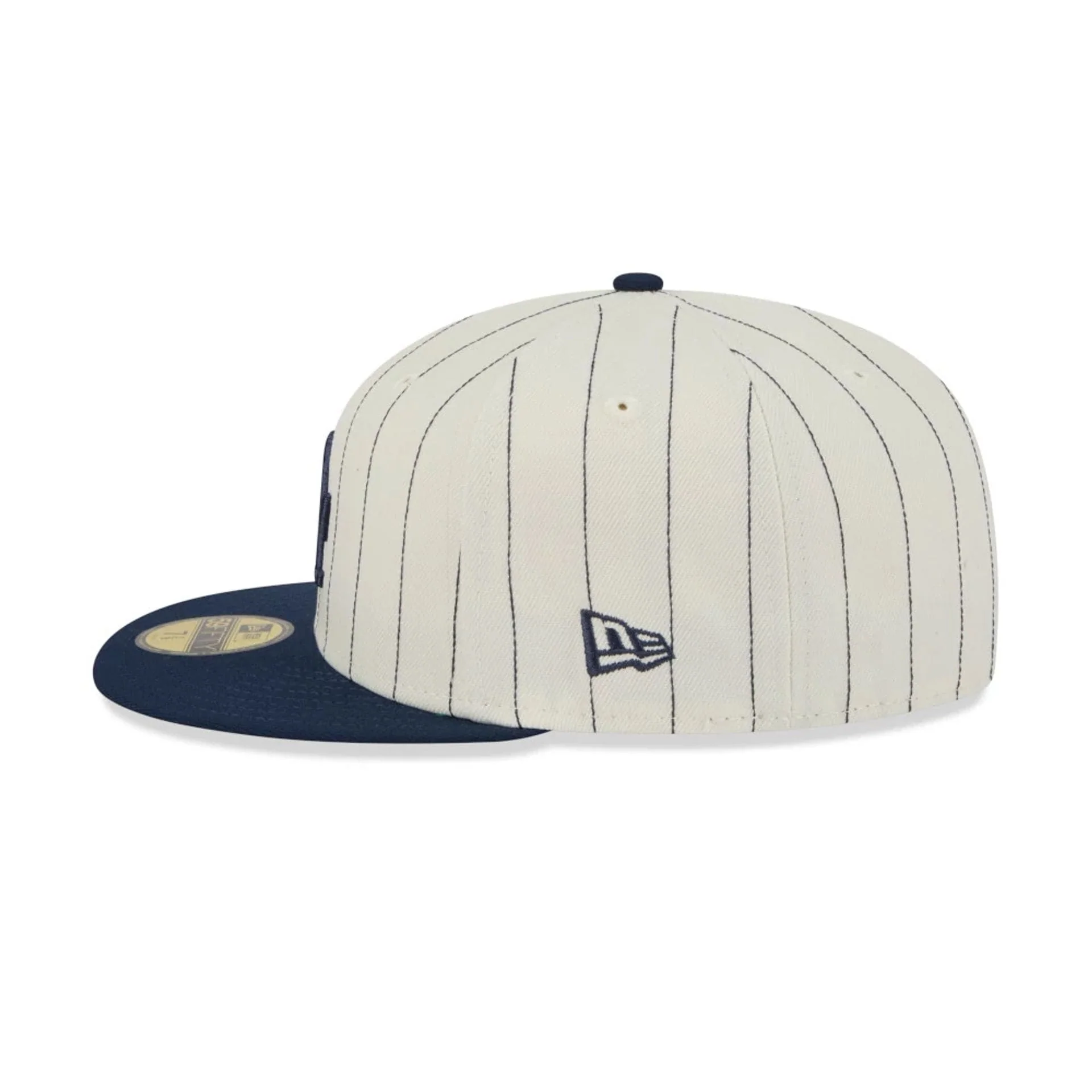 LA Dodgers MLB Stripes Cream 59FIFTY Fitted Cap - Image 6