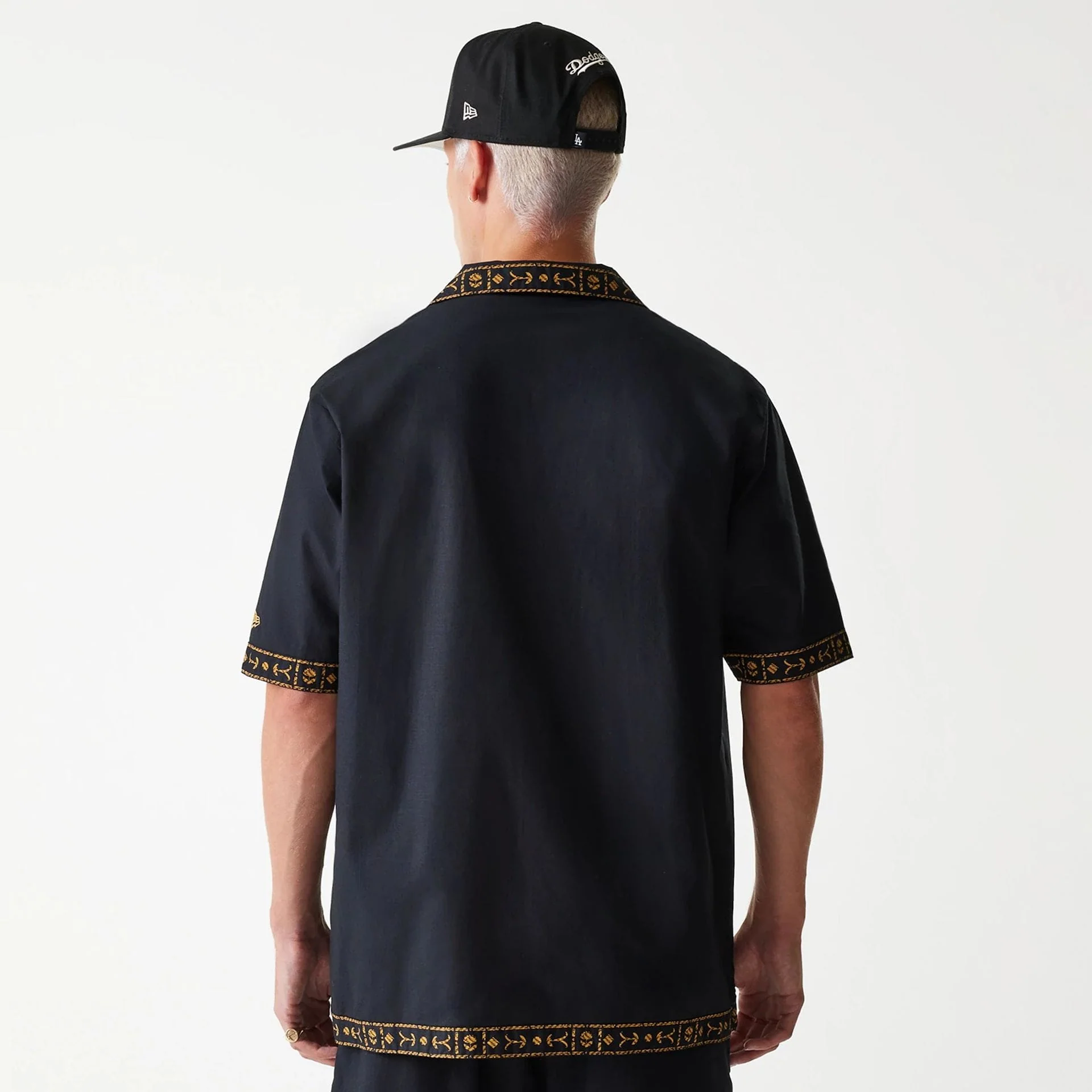 LA Dodgers MLB Taping Black Short Sleeve Shirt - Image 2