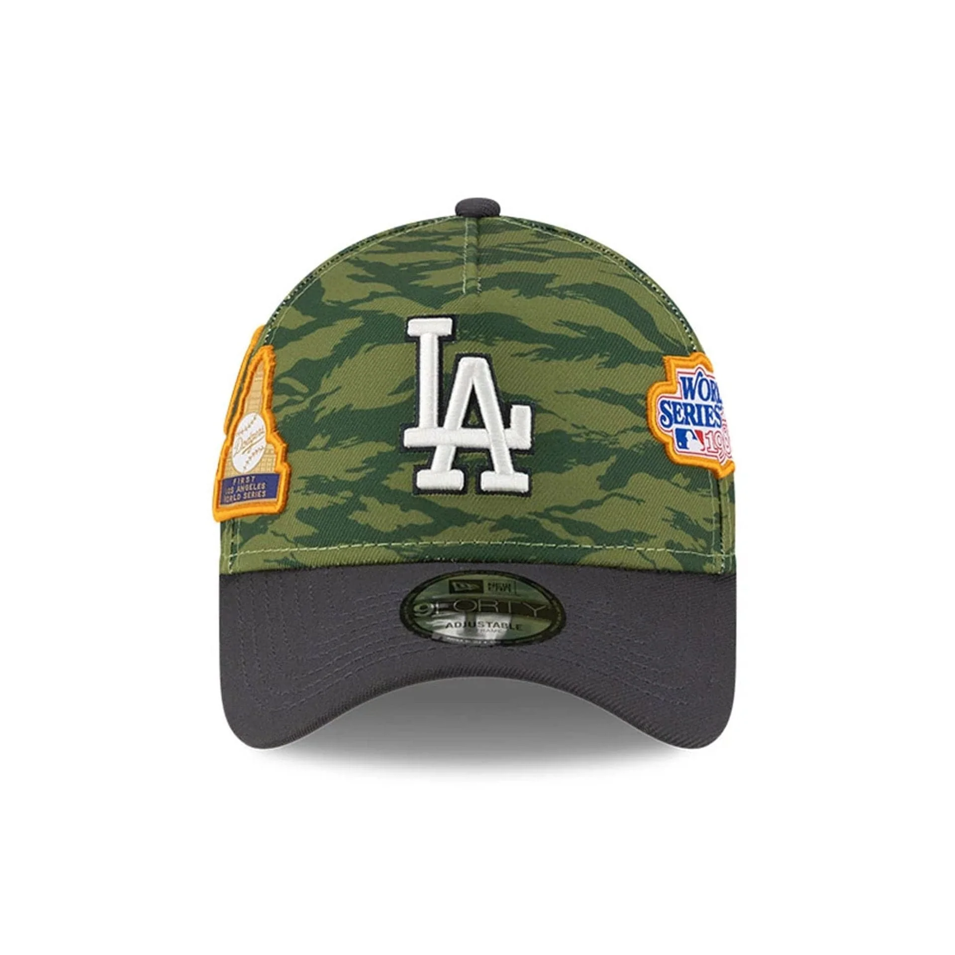LA Dodgers MLB Tiger Camo Green 9FORTY A-Frame Cap - Image 3