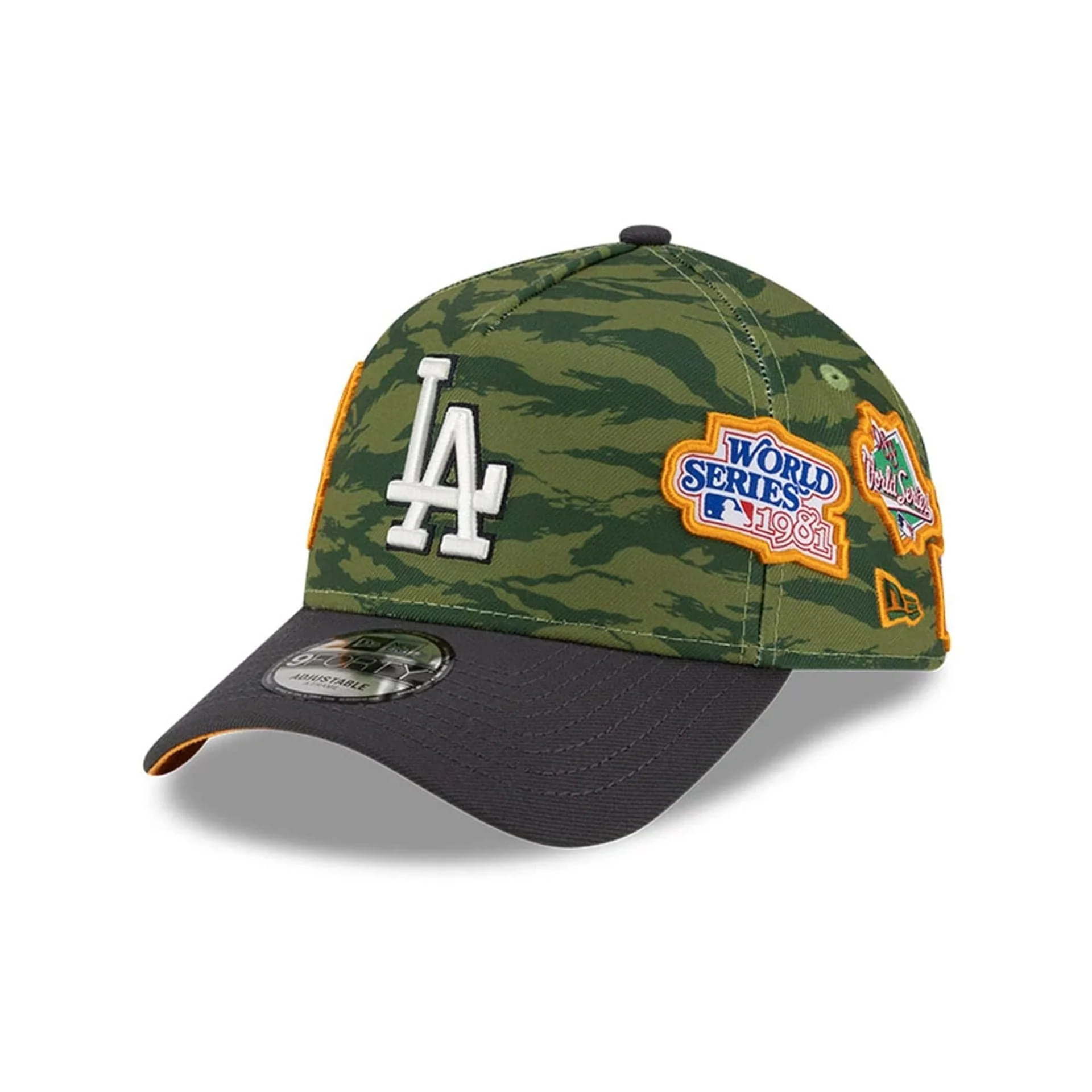 LA Dodgers MLB Tiger Camo Green 9FORTY A-Frame Cap - Image 4