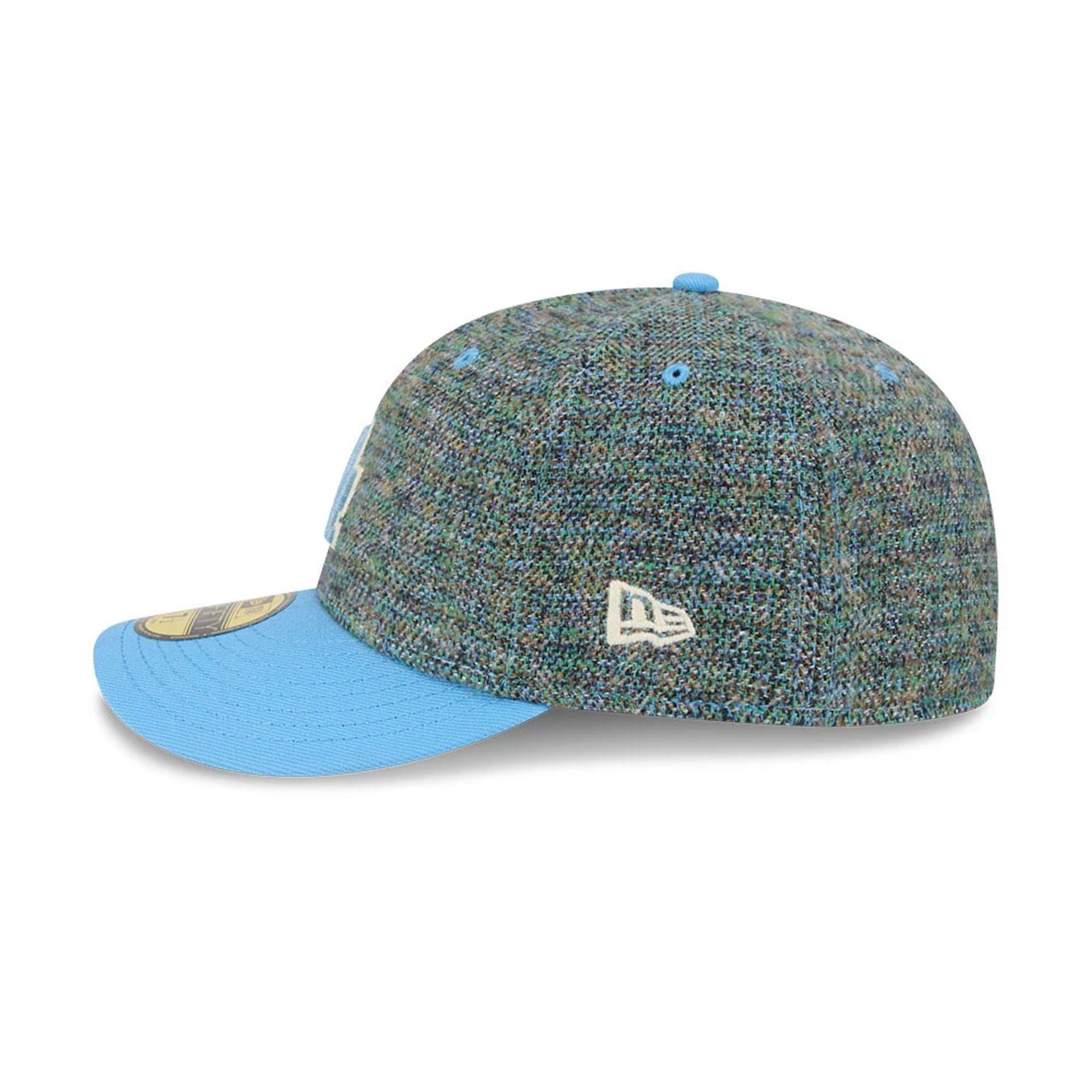 LA Dodgers MLB Tweedy Cotton Pastel Blue 59FIFTY Fitted Cap - Image 5
